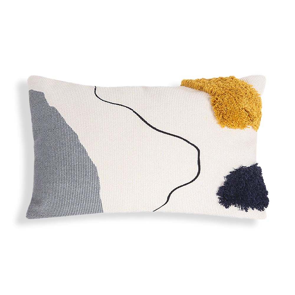 Blot Abstract Shag Pillow Cover - 18 x 18