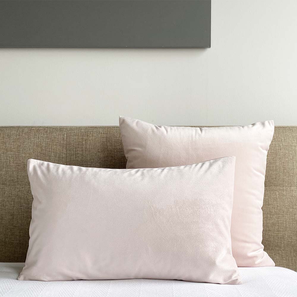 Blush velvet pillow cover sale