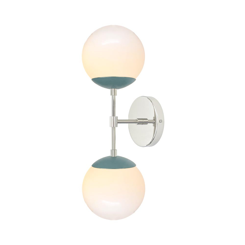 Color Cap Double Globe Wall Sconce 6