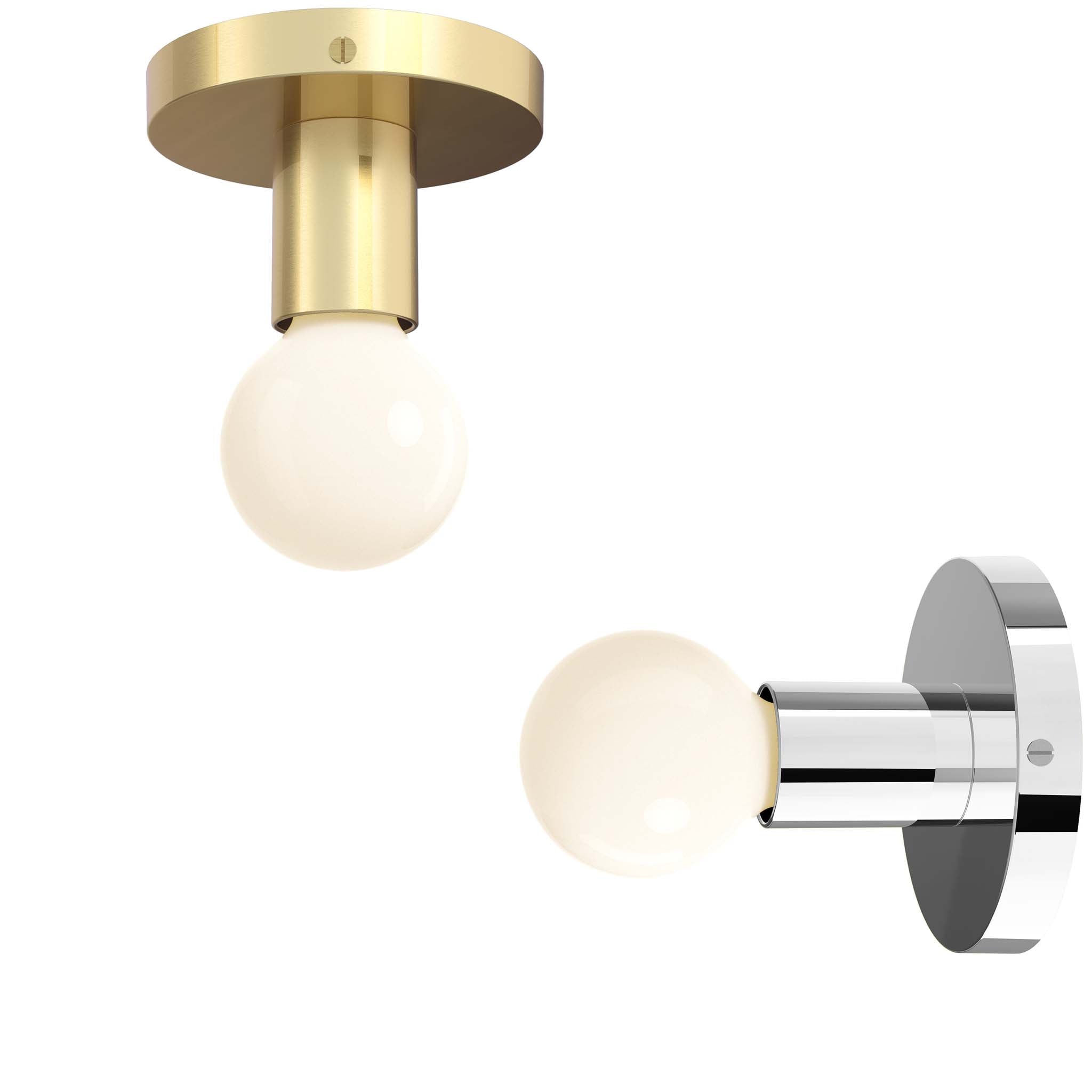 brass and nickel Twink light fixtures Dutton Brown