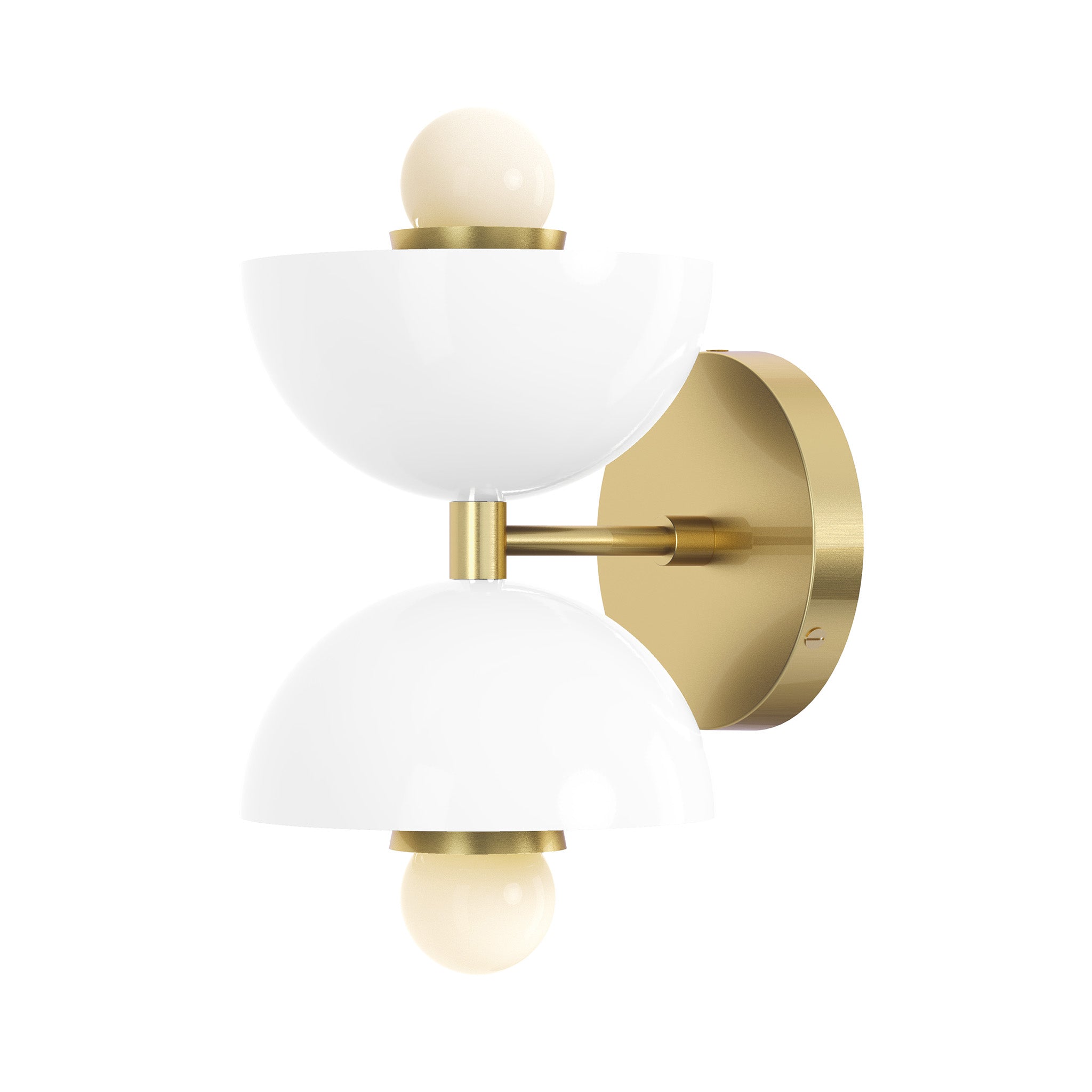 brass and white color Amigo sconce Dutton Brown lighting