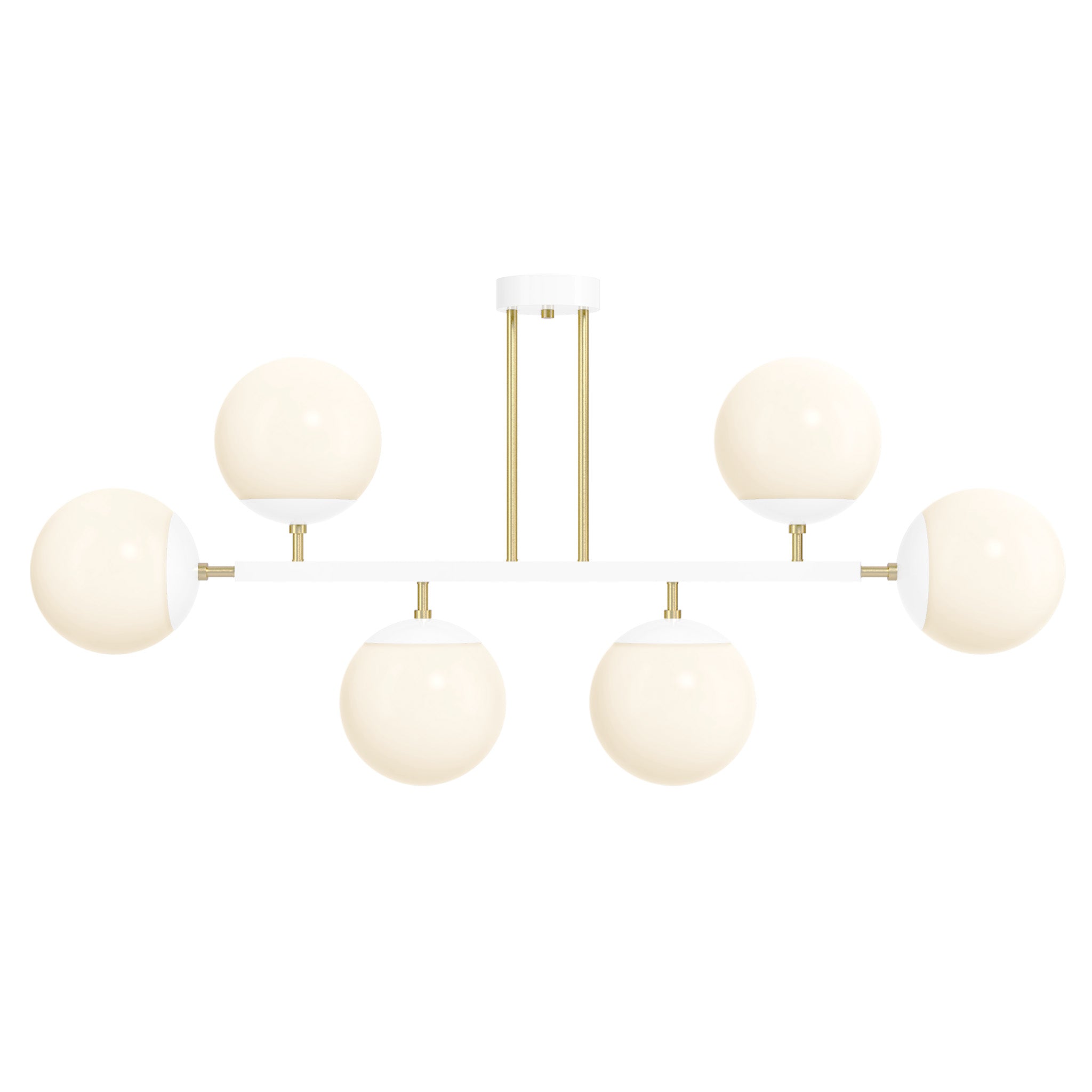 brass and white Color Big Axia Globe Chandelier 50" Dutton Brown lighting