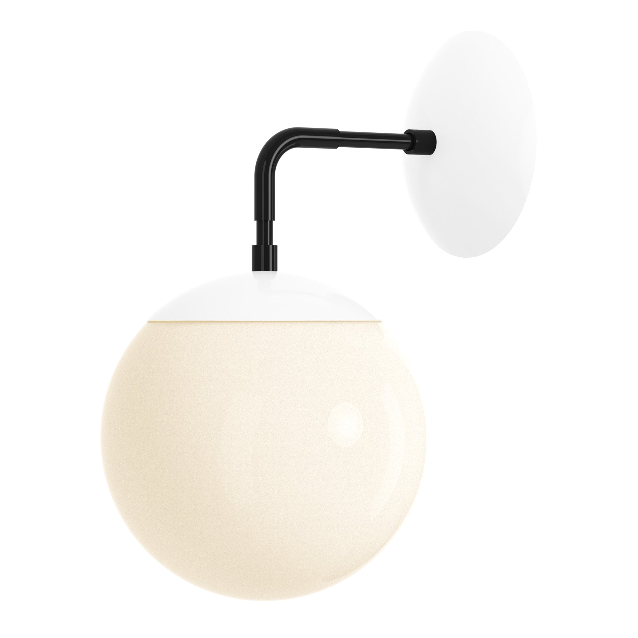 black white color cap sconce 8" dutton brown lighting