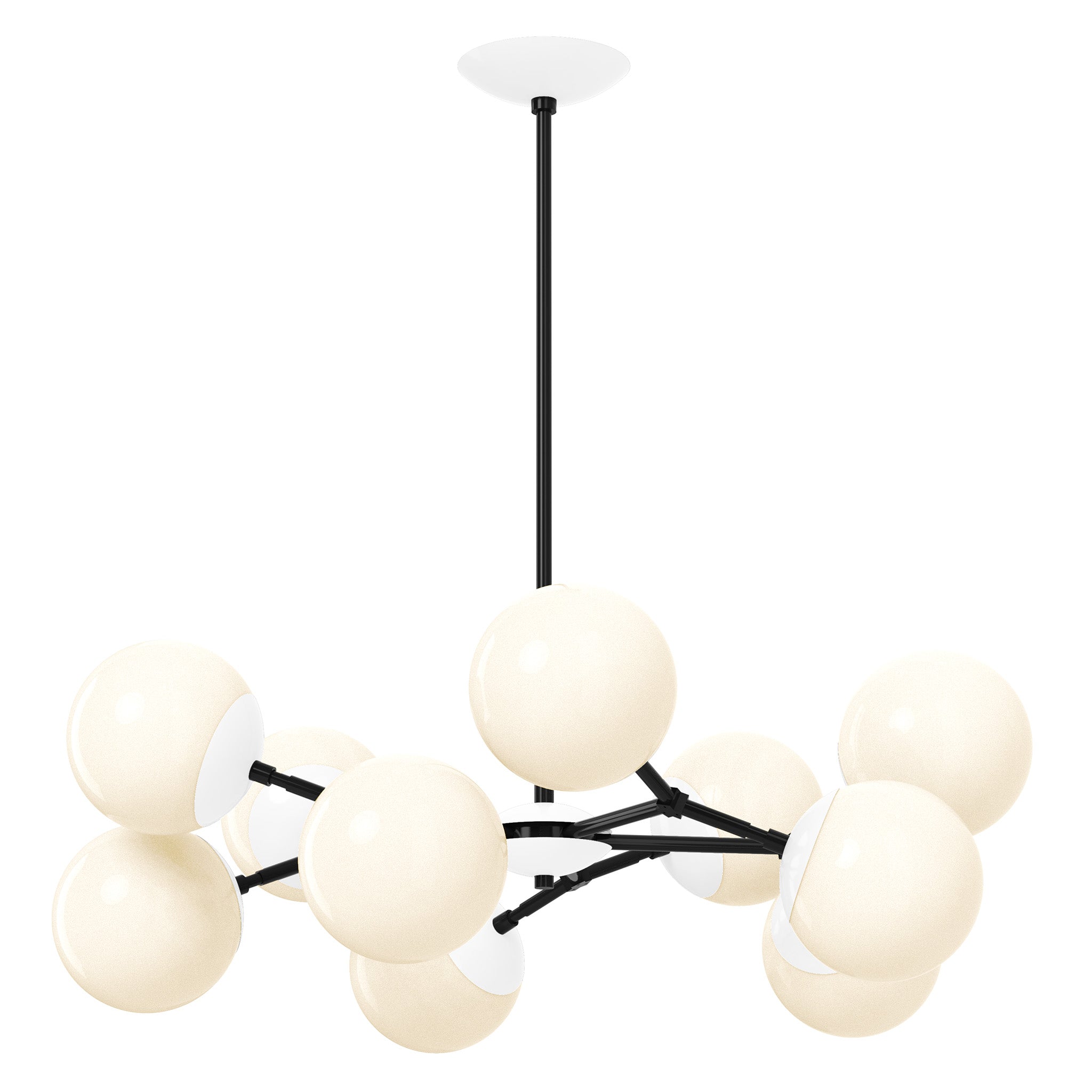 black white color crown chandelier 32" dutton brown lighting