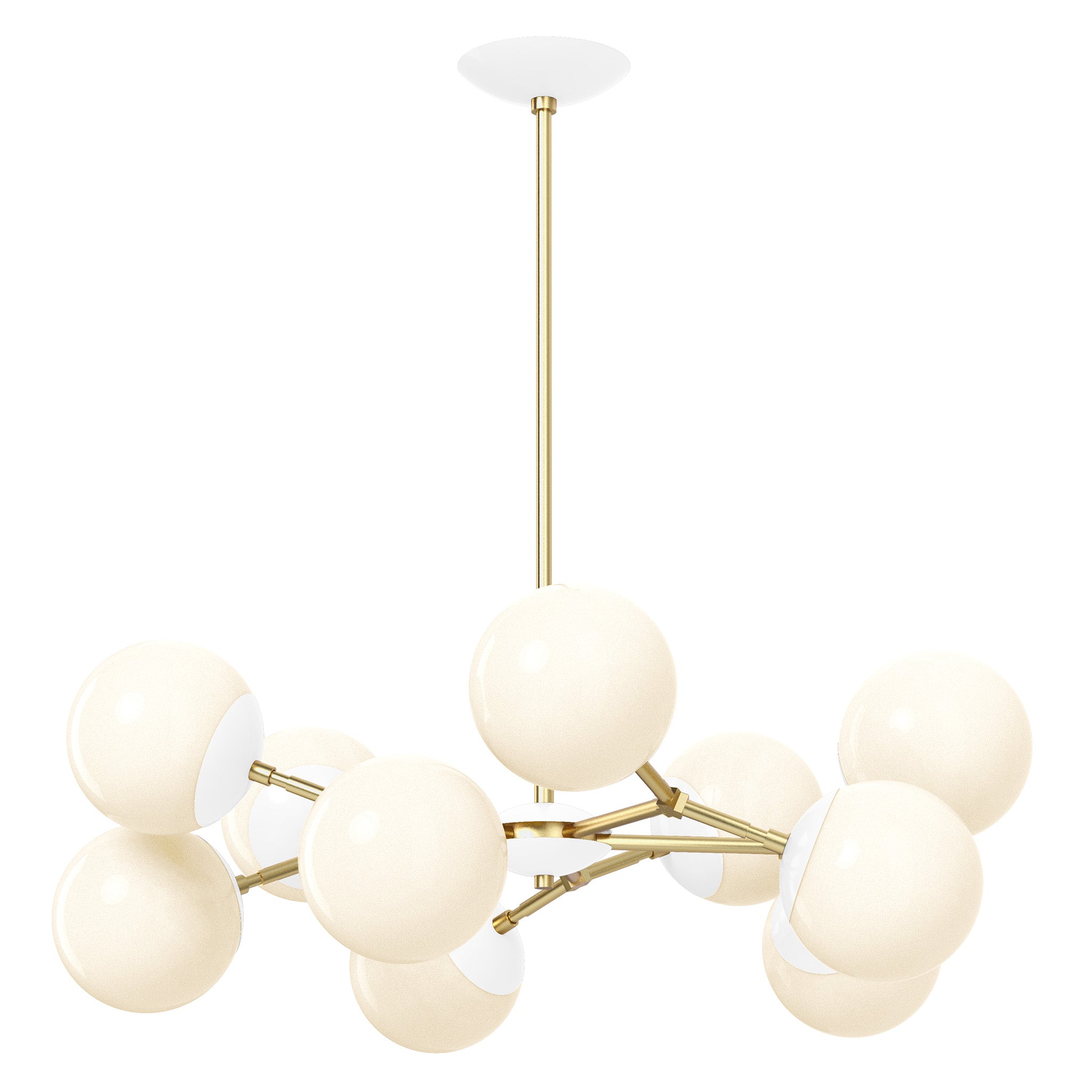 brass white color crown chandelier 32" dutton brown lighting