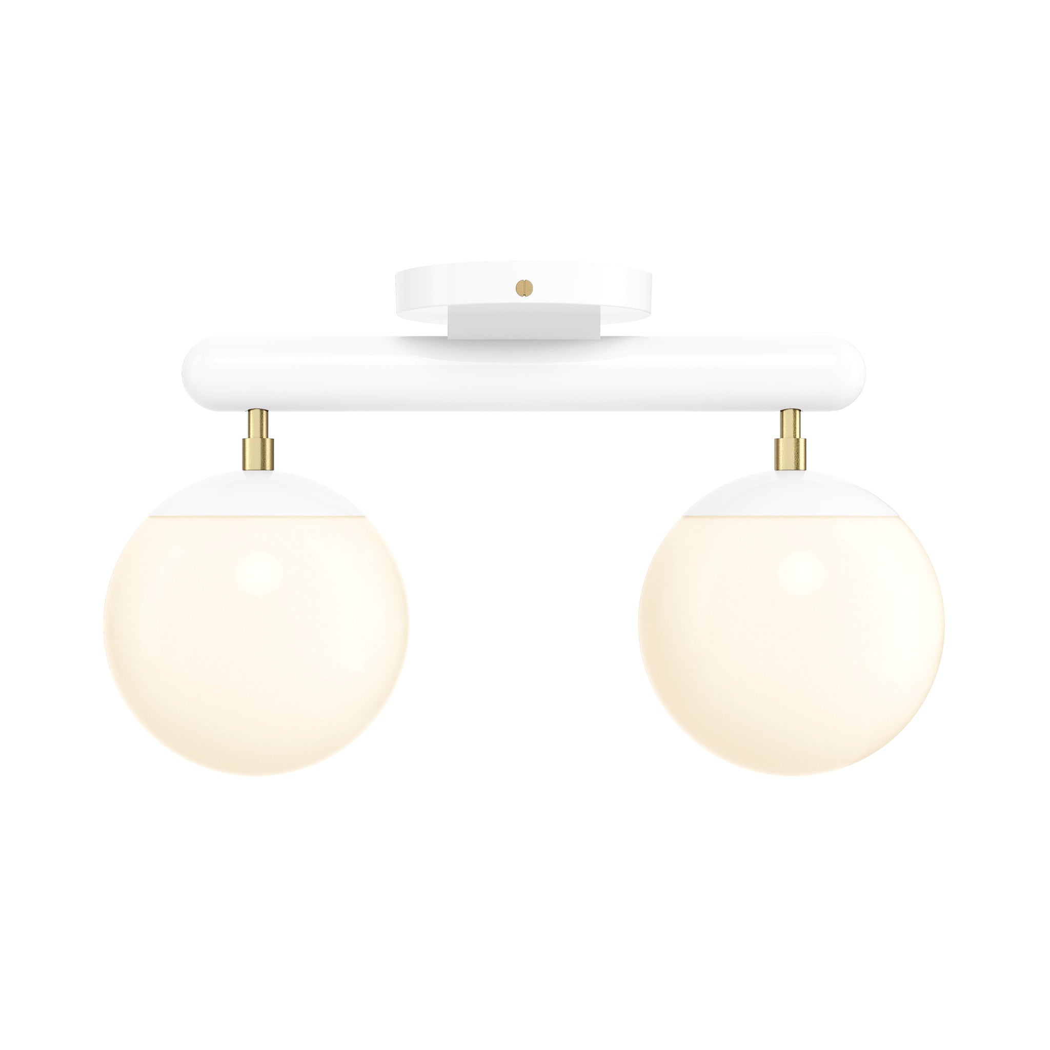 brass white color icon 2 flush mount dutton brown lighting