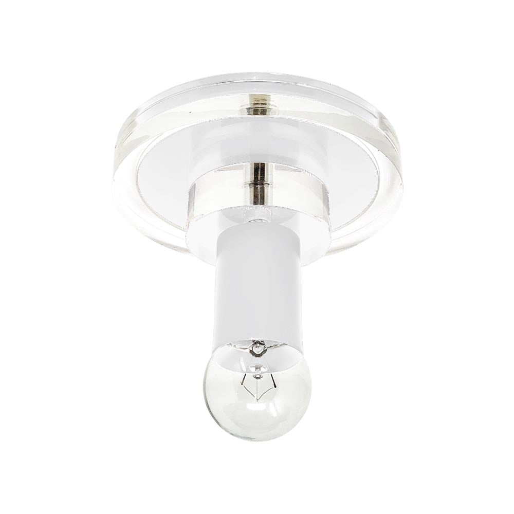 White color Lepore flush mount Dutton Brown lighting