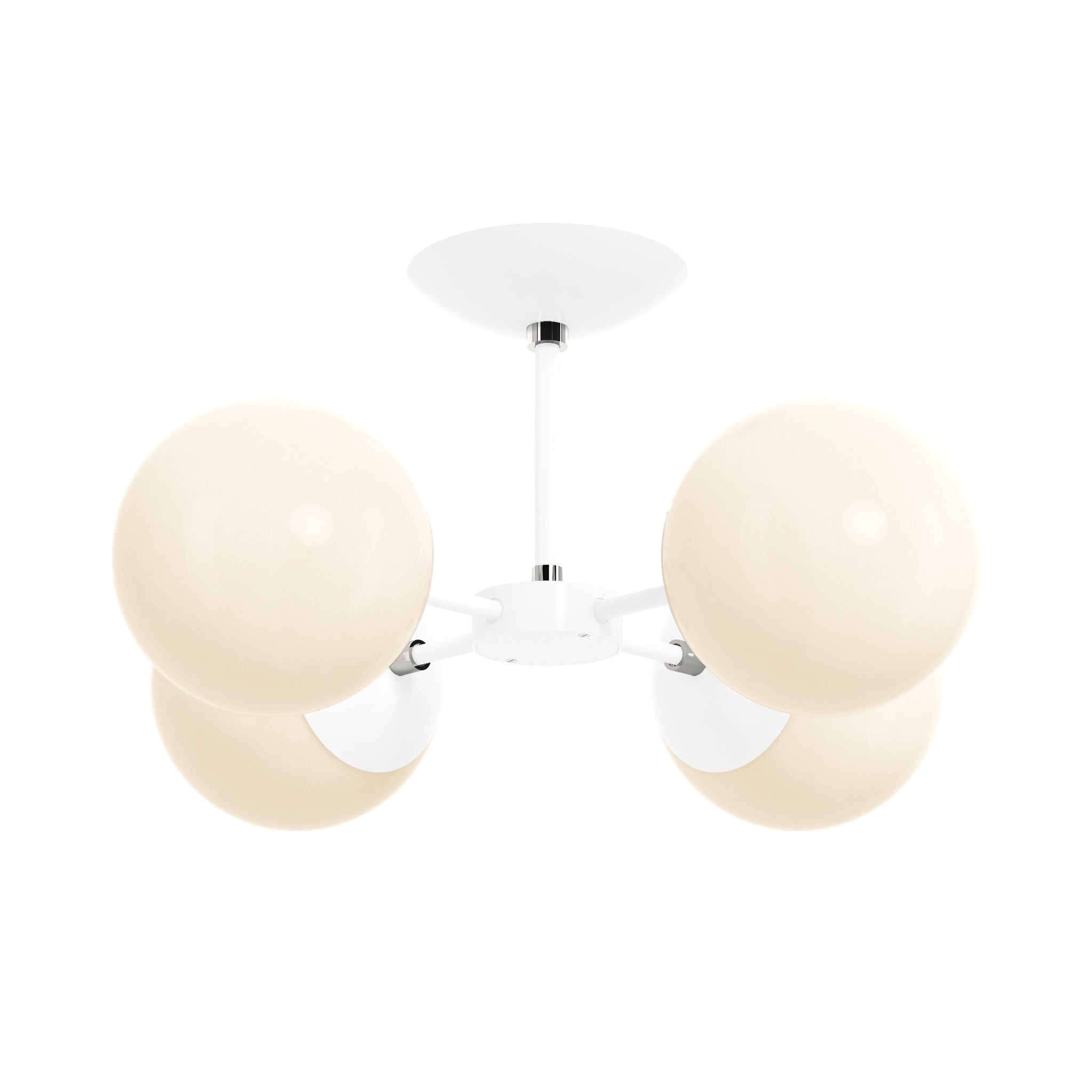 nickel white color orbi flush mount dutton brown lighting