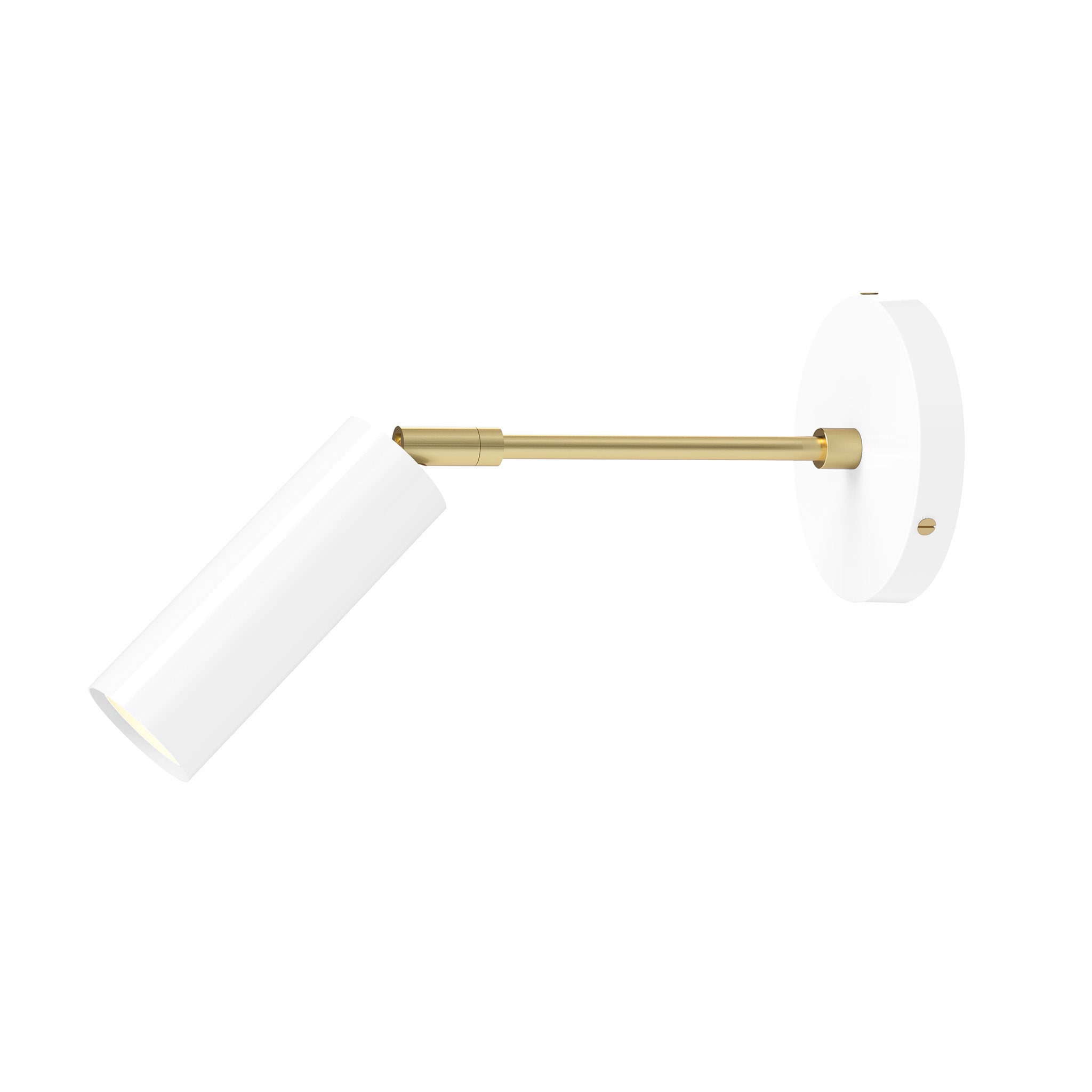 brass and white color Reader sconce 6" arm Dutton Brown lighting