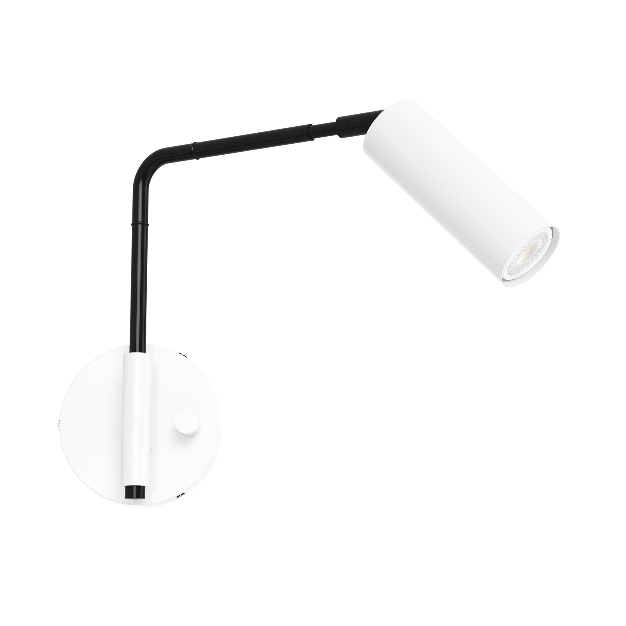 black white color reader swing arm sconce - 9" arm dutton brown lighting