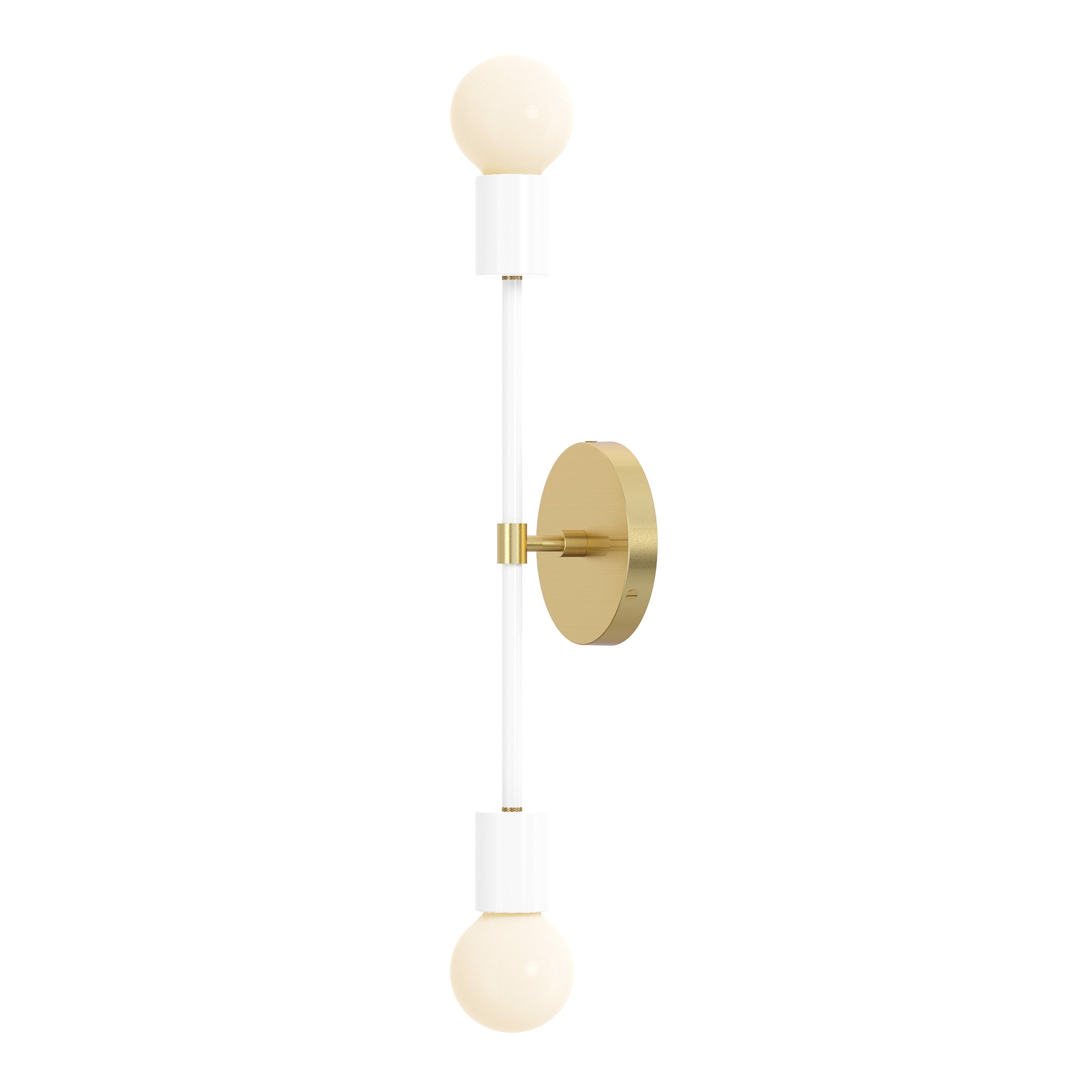 brass white color scepter sconce 18" dutton brown lighting