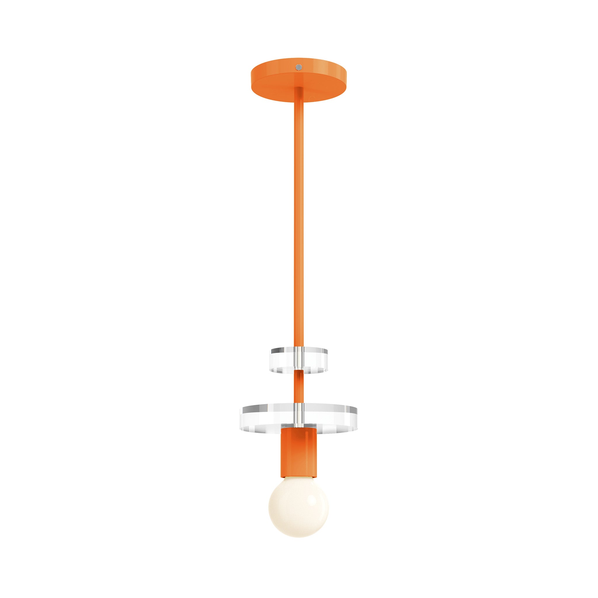 nickel orange color bling pendant dutton brown lighting