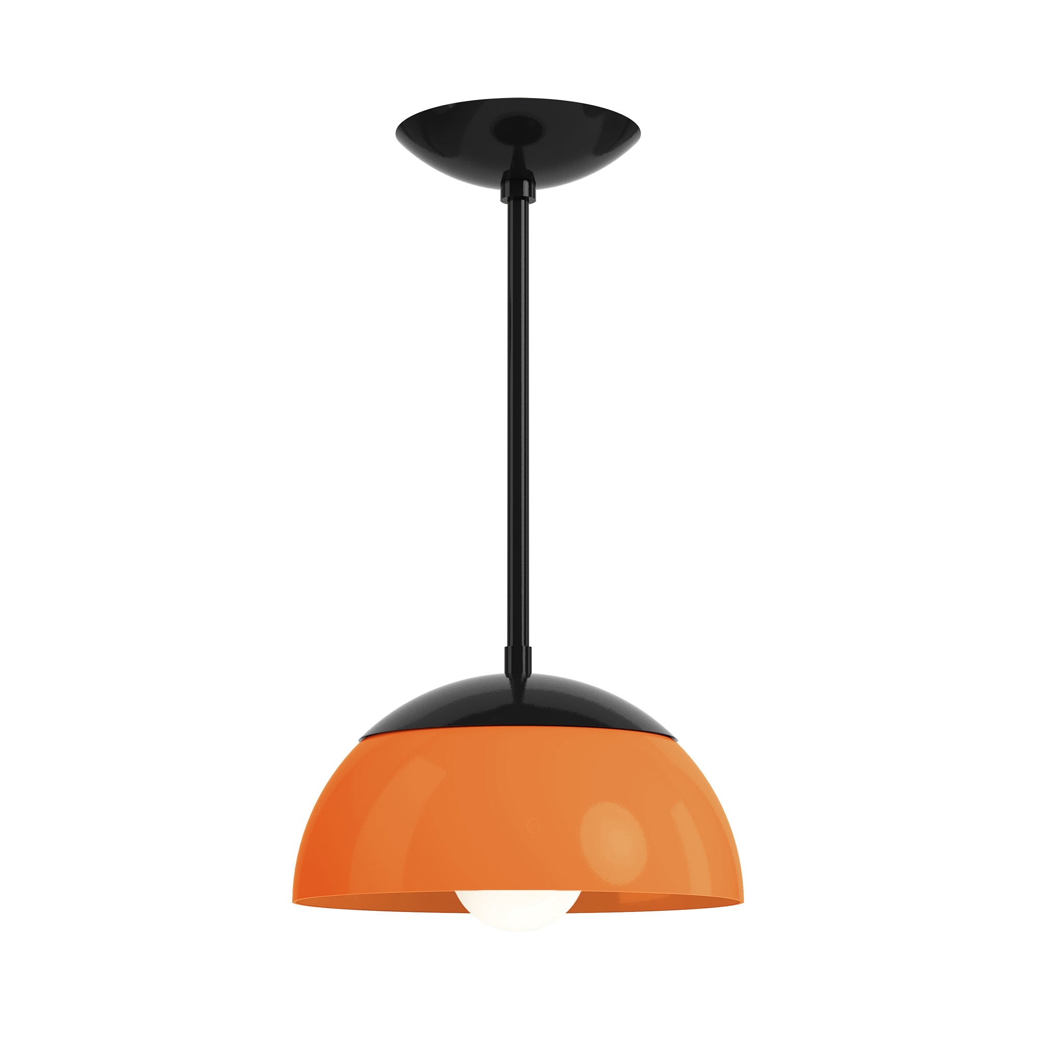 black orange color cadbury pendant 10" dutton brown lighting