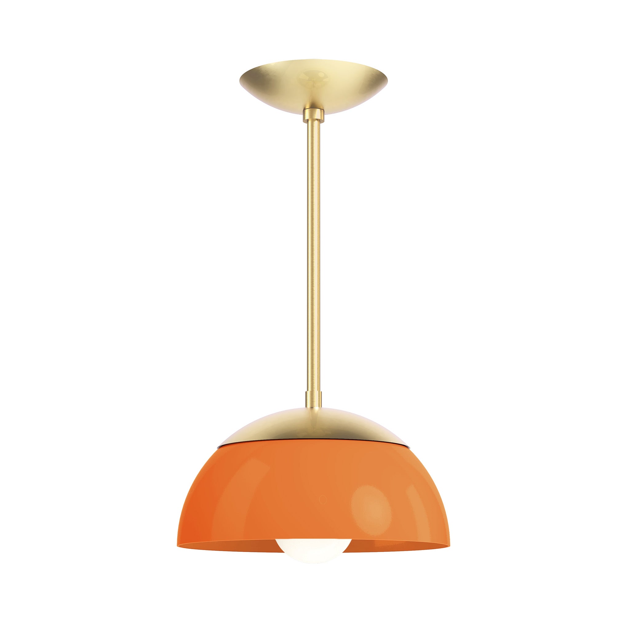 brass orange color cadbury pendant 10" dutton brown lighting