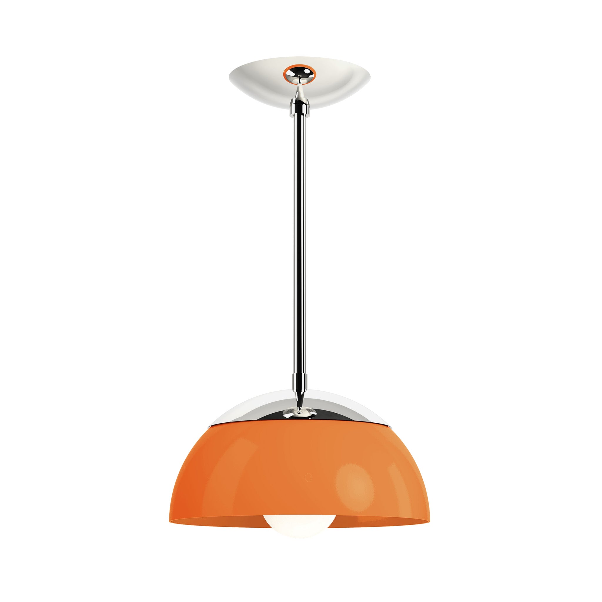 nickel orange color cadbury pendant 10" dutton brown lighting 