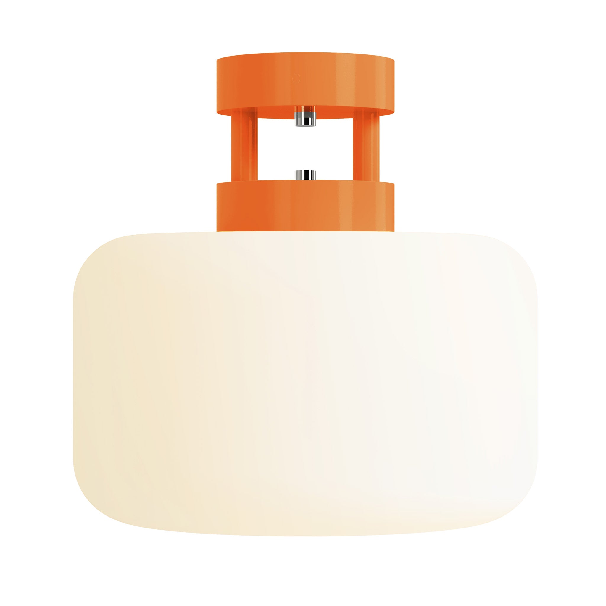 nickel and orange maxo color flush mount dutton brown lighting