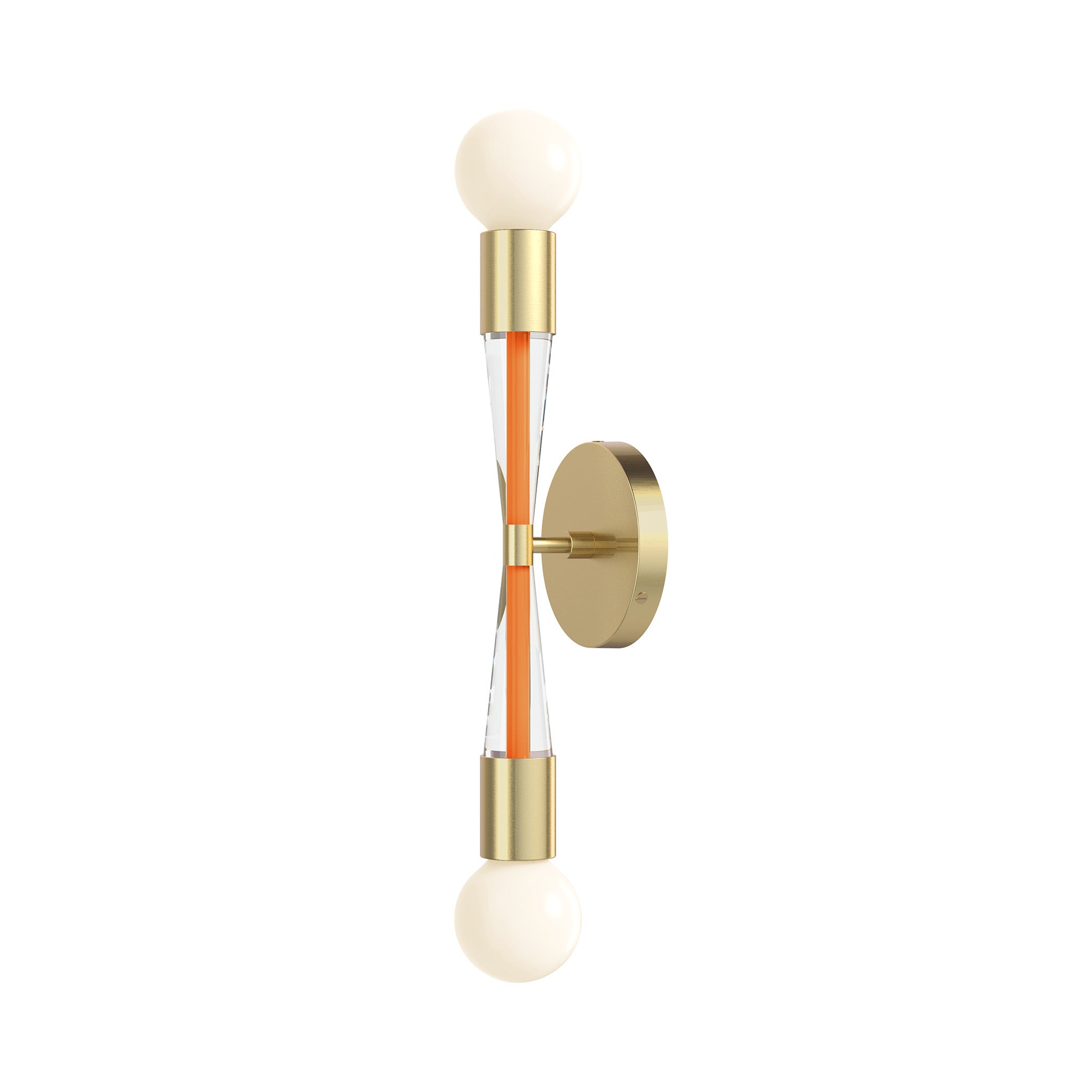 brass orange color phoenix sconce dutton brown lighting