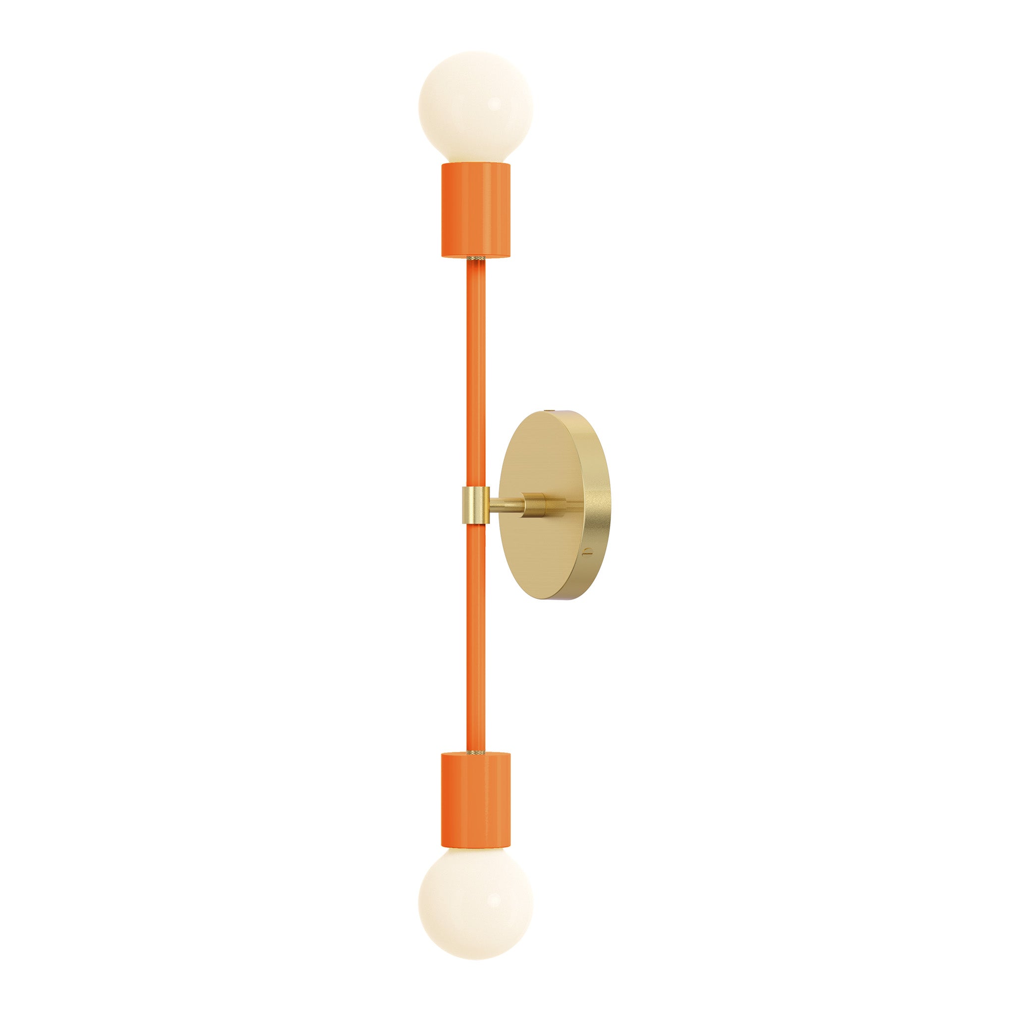 brass orange color scepter sconce 18" dutton brown lighting