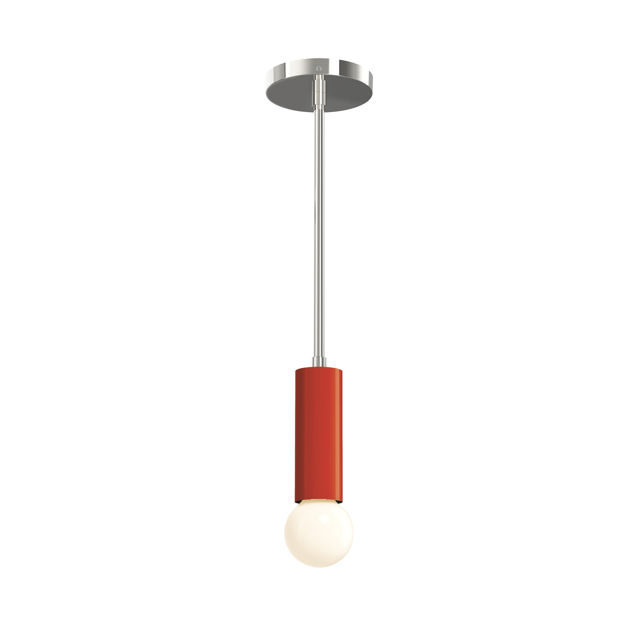 nickel riding hood red color eureka pendant dutton brown lighting