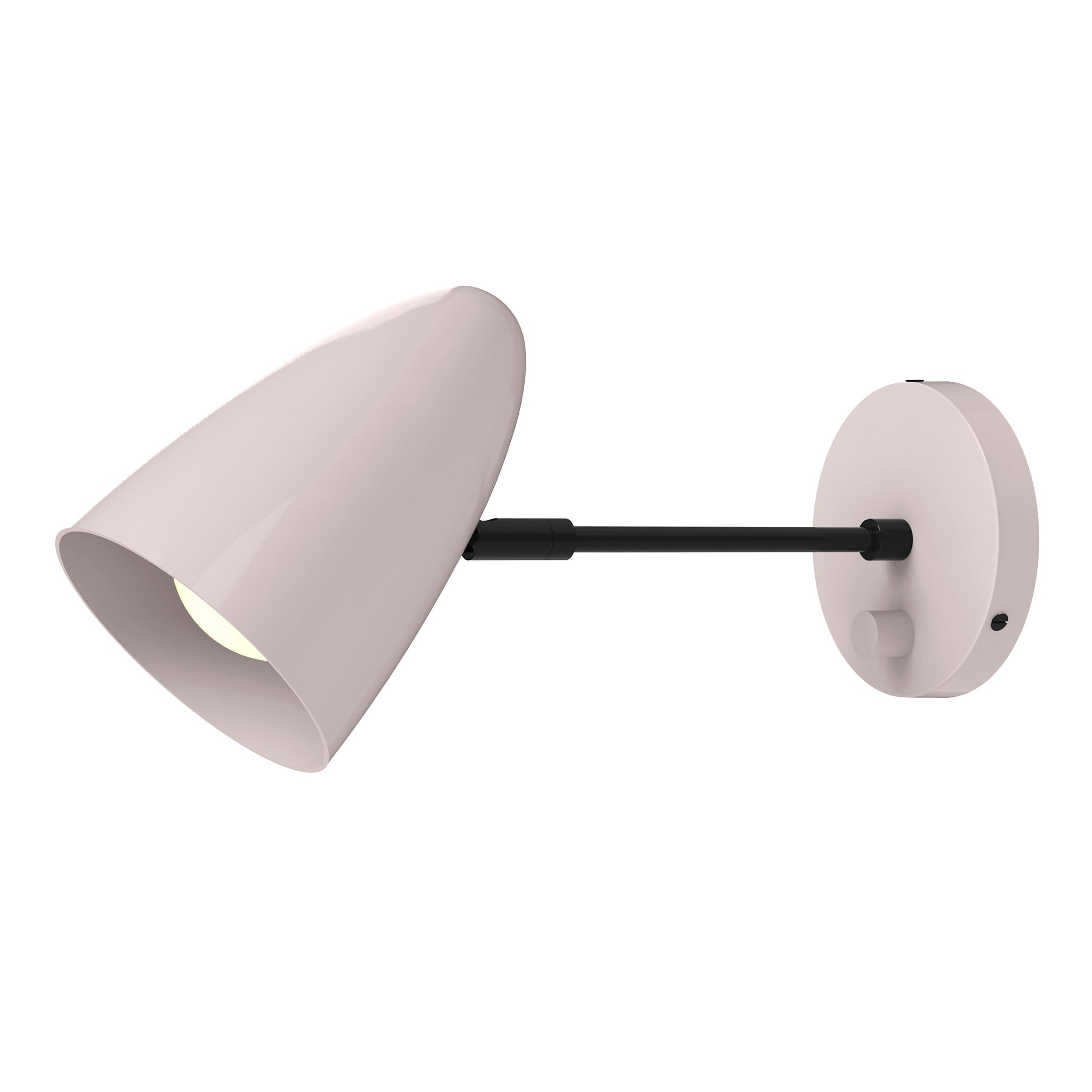 black and barely color Boom sconce 6" arm Dutton Brown lighting