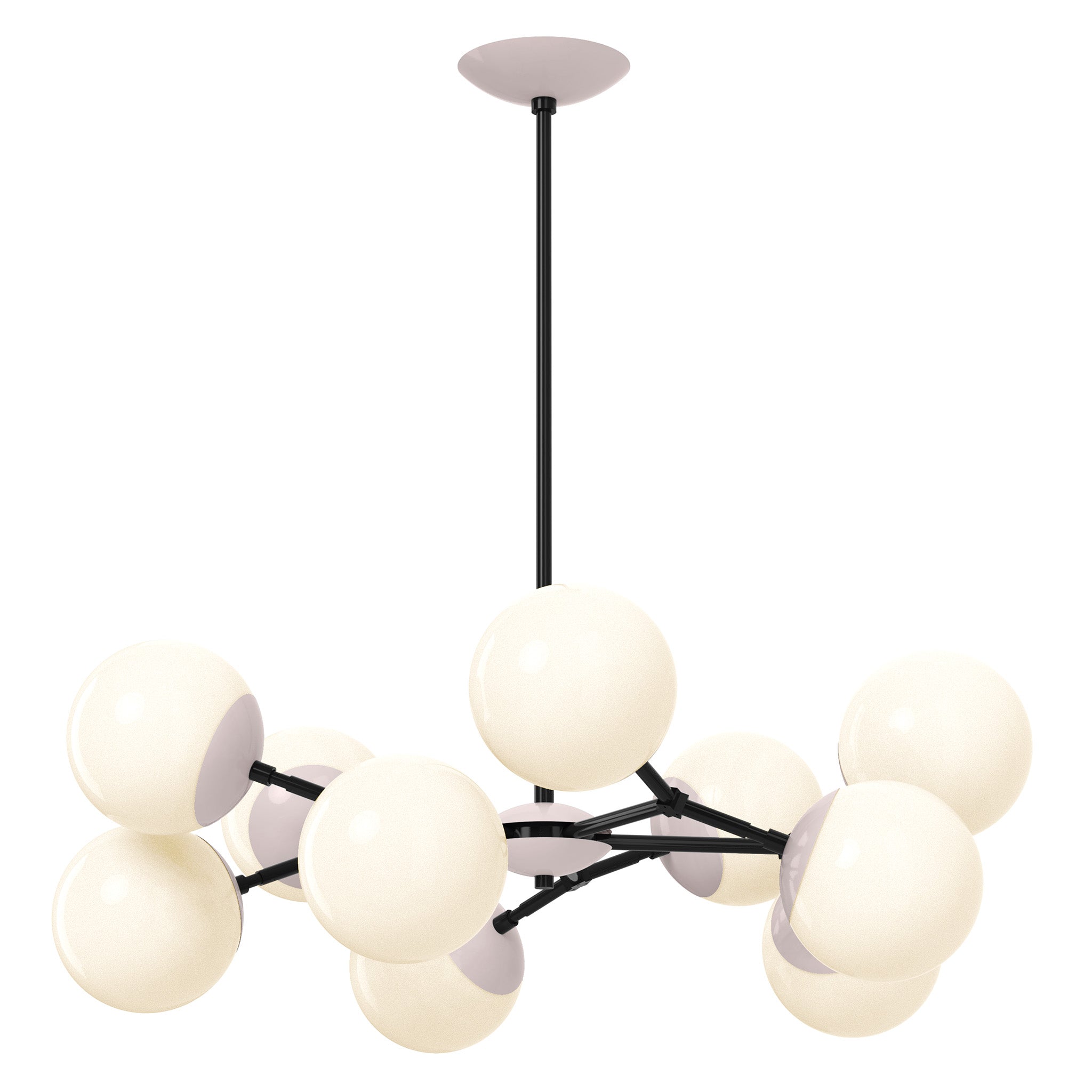 black barely color crown chandelier 32" dutton brown lighting