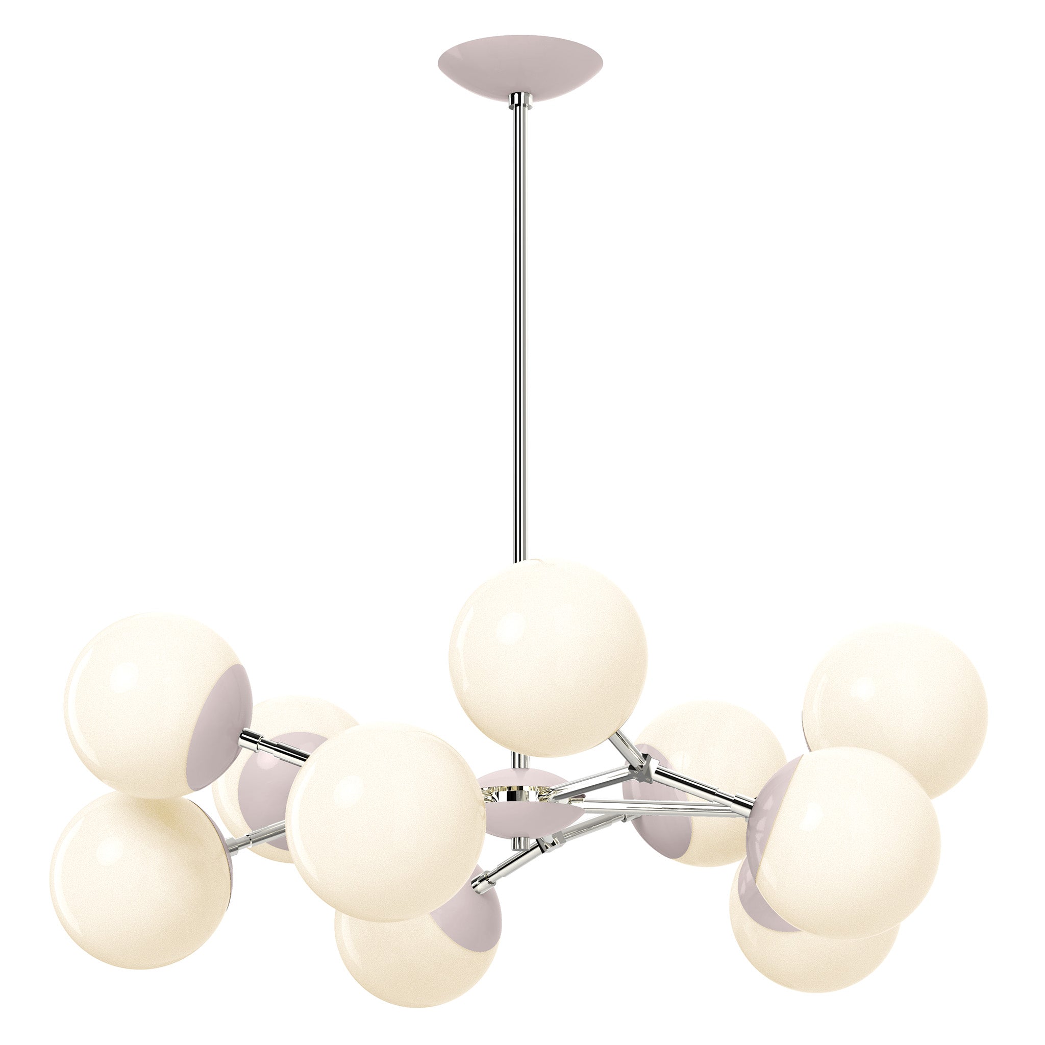 nickel barely color crown chandelier 32" dutton brown lighting