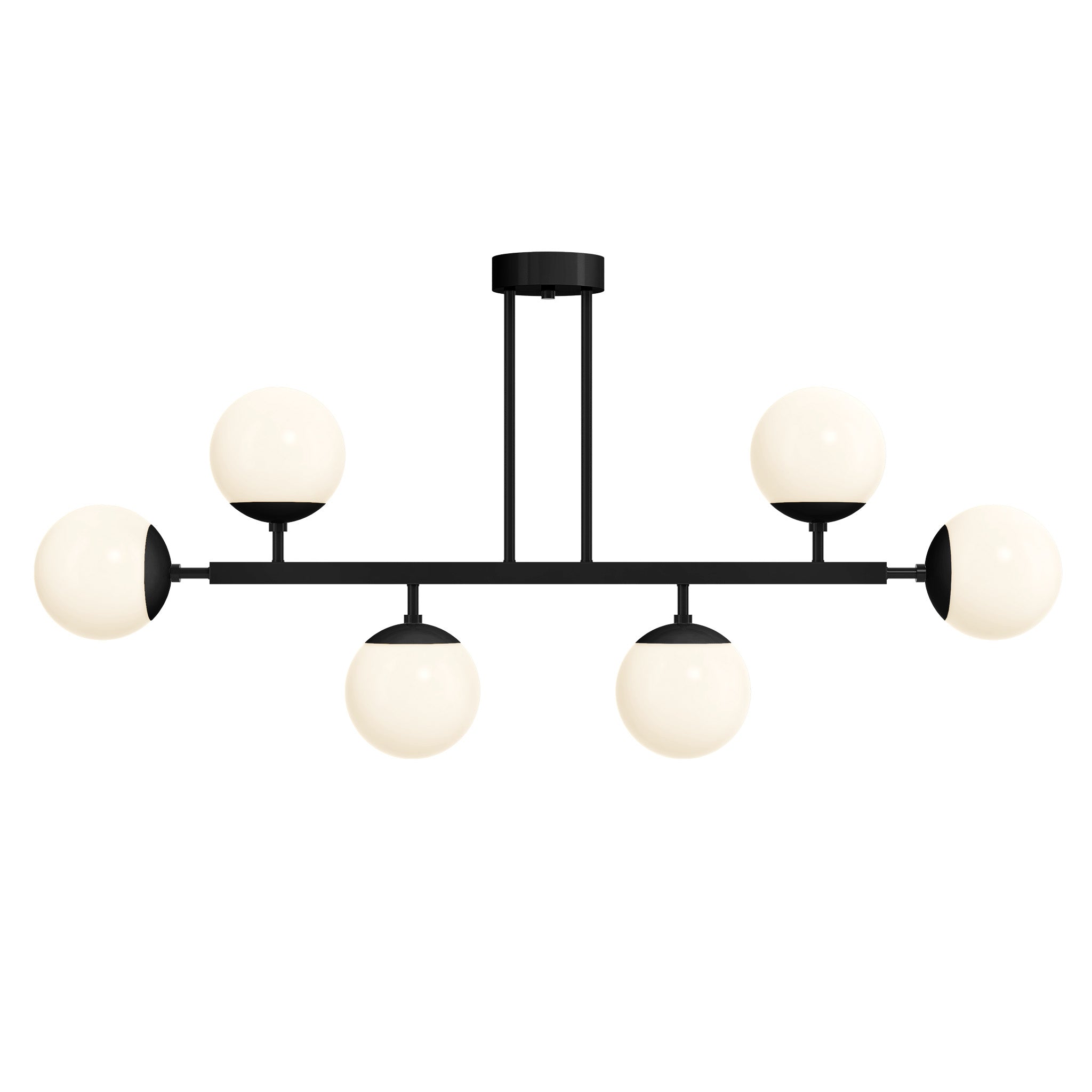 black Color Axia Globe Chandelier 46" Dutton Brown lighting