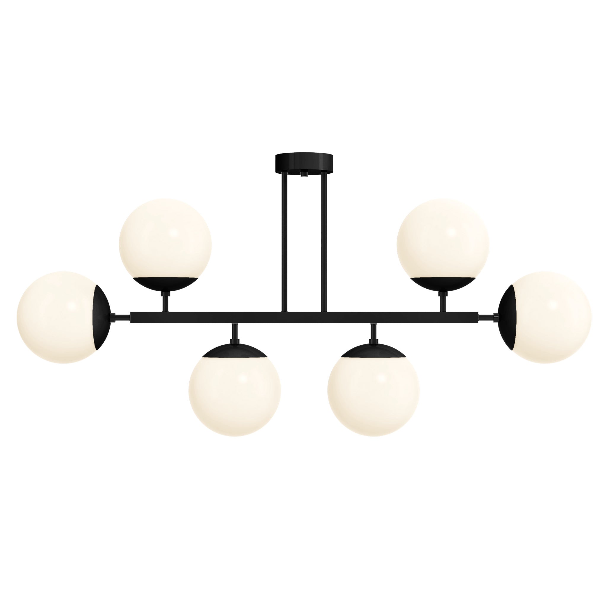 black Color Big Axia Globe Chandelier 50" Dutton Brown lighting