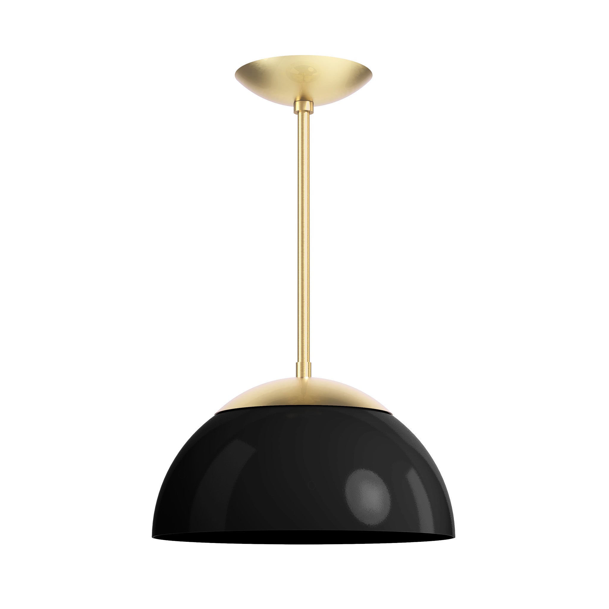 brass and black color cadbury pendant 12" dutton brown lighting