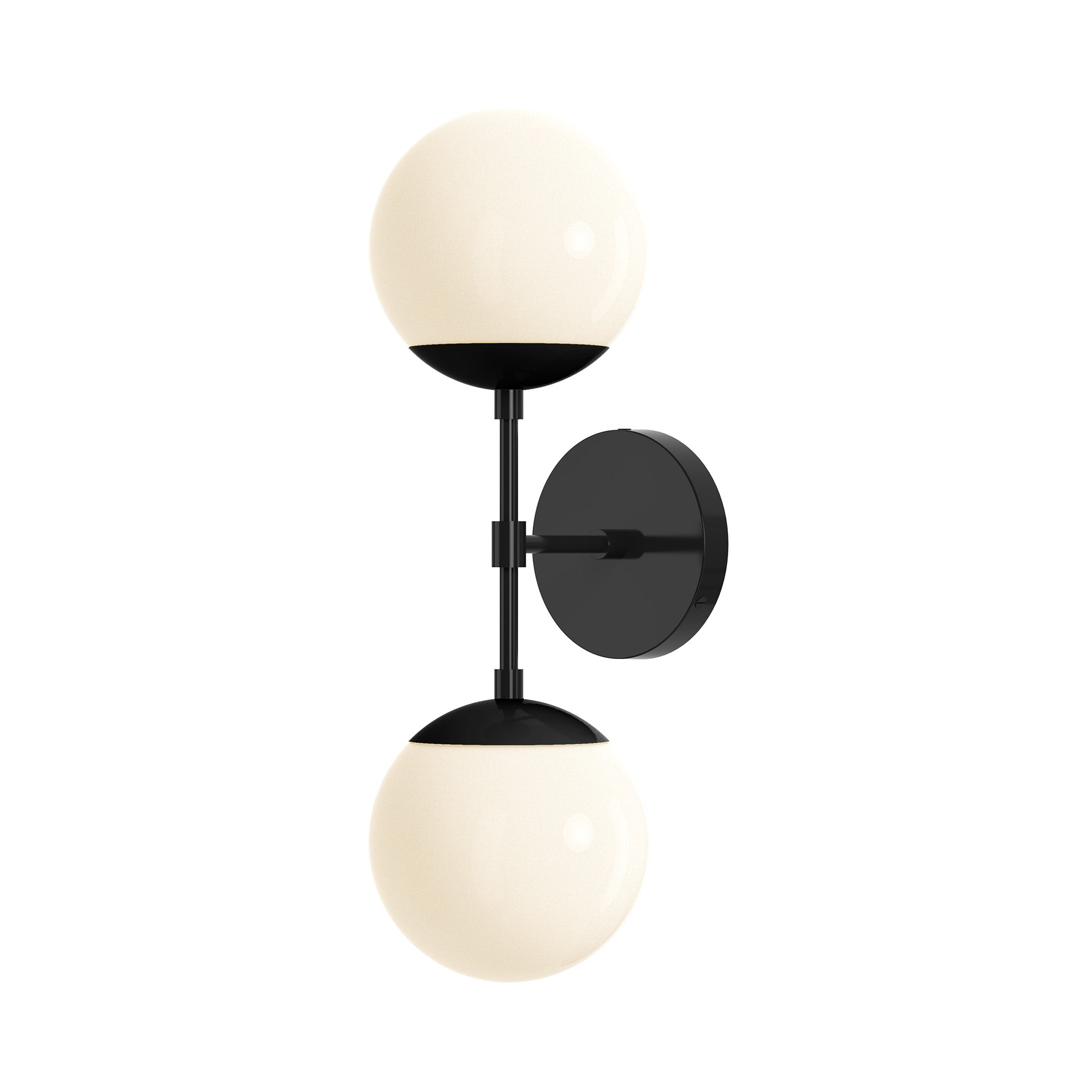 black cap double sconce 6" dutton brown lighting