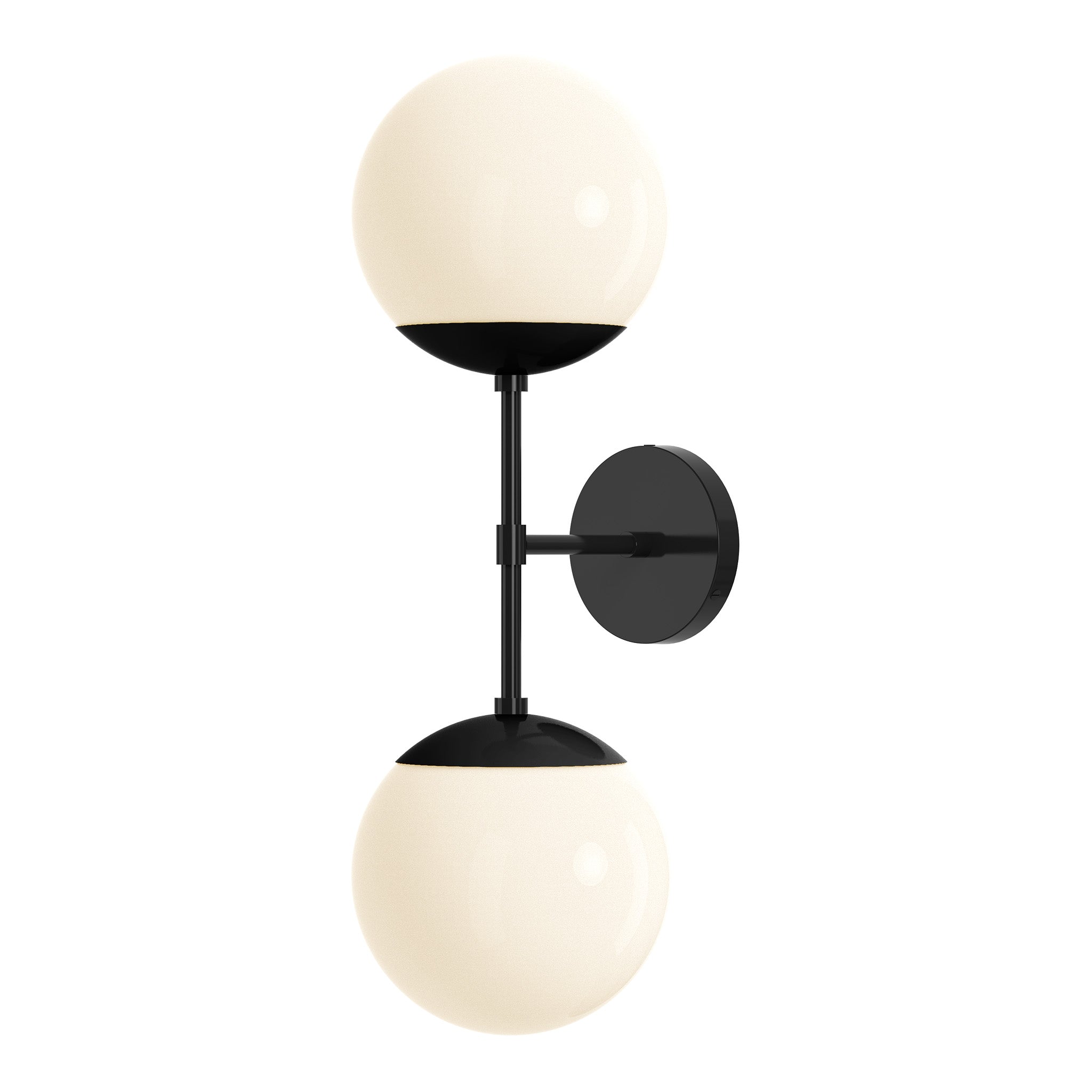 black cap double sconce 8" dutton brown lighting