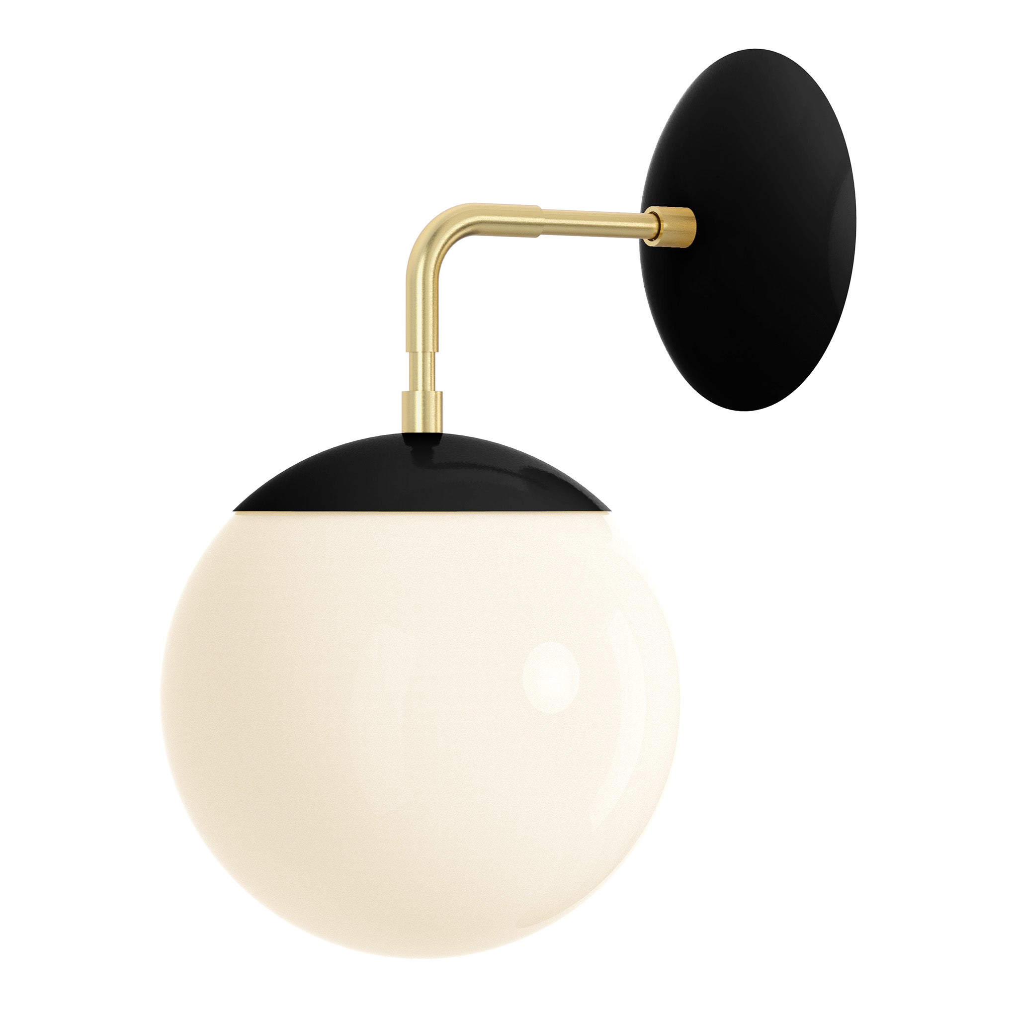 brass black color cap sconce 8" dutton brown lighting