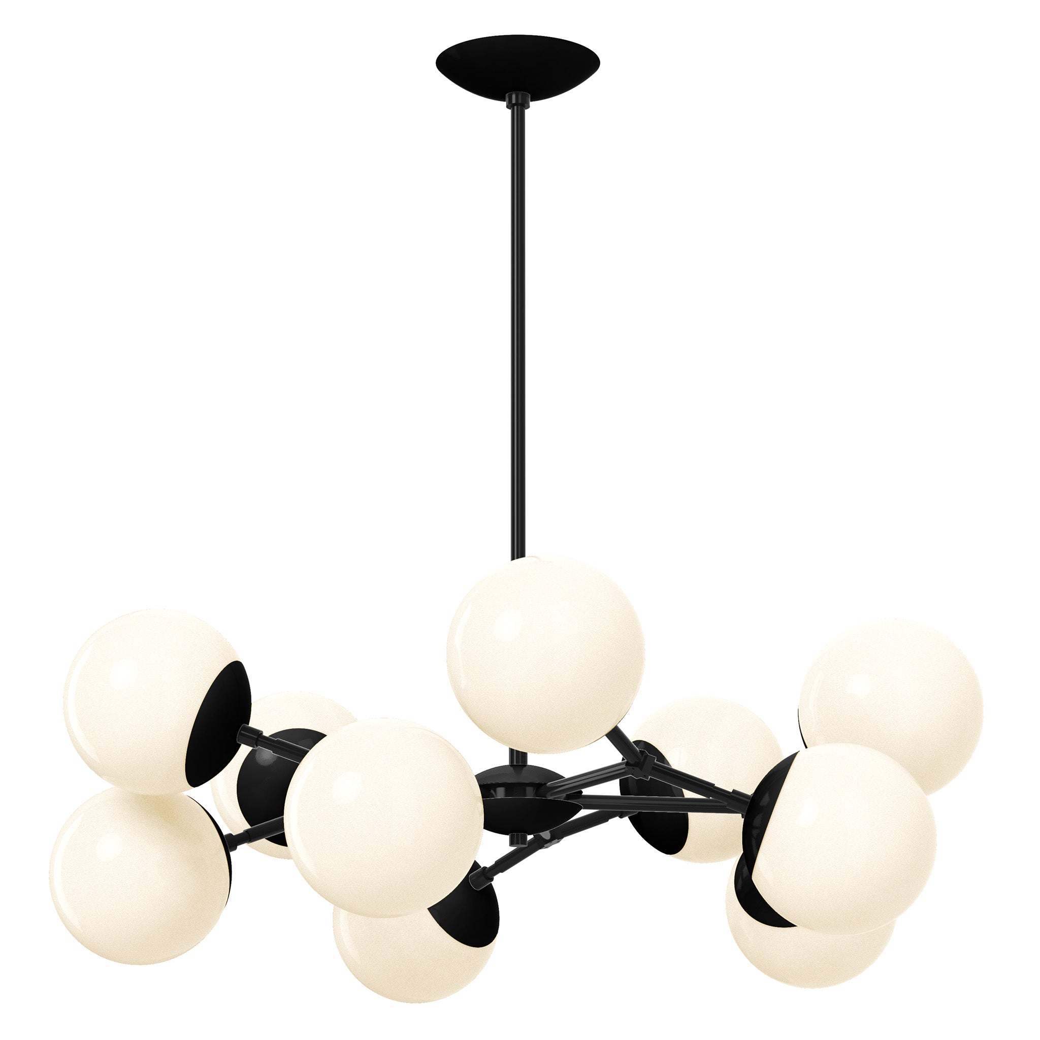 black black color crown chandelier 32" dutton brown lighting