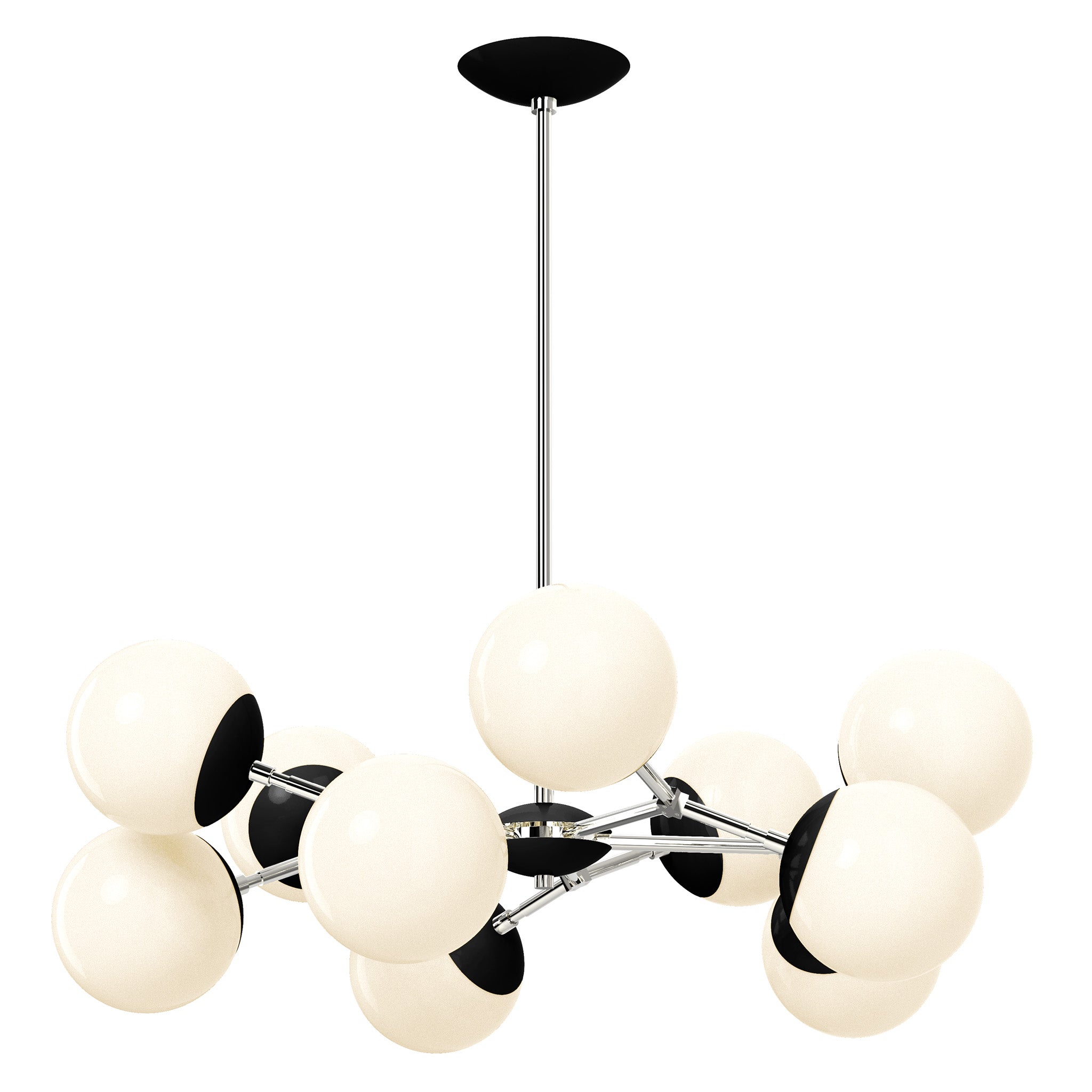 nickel black color crown chandelier 32" dutton brown lighting