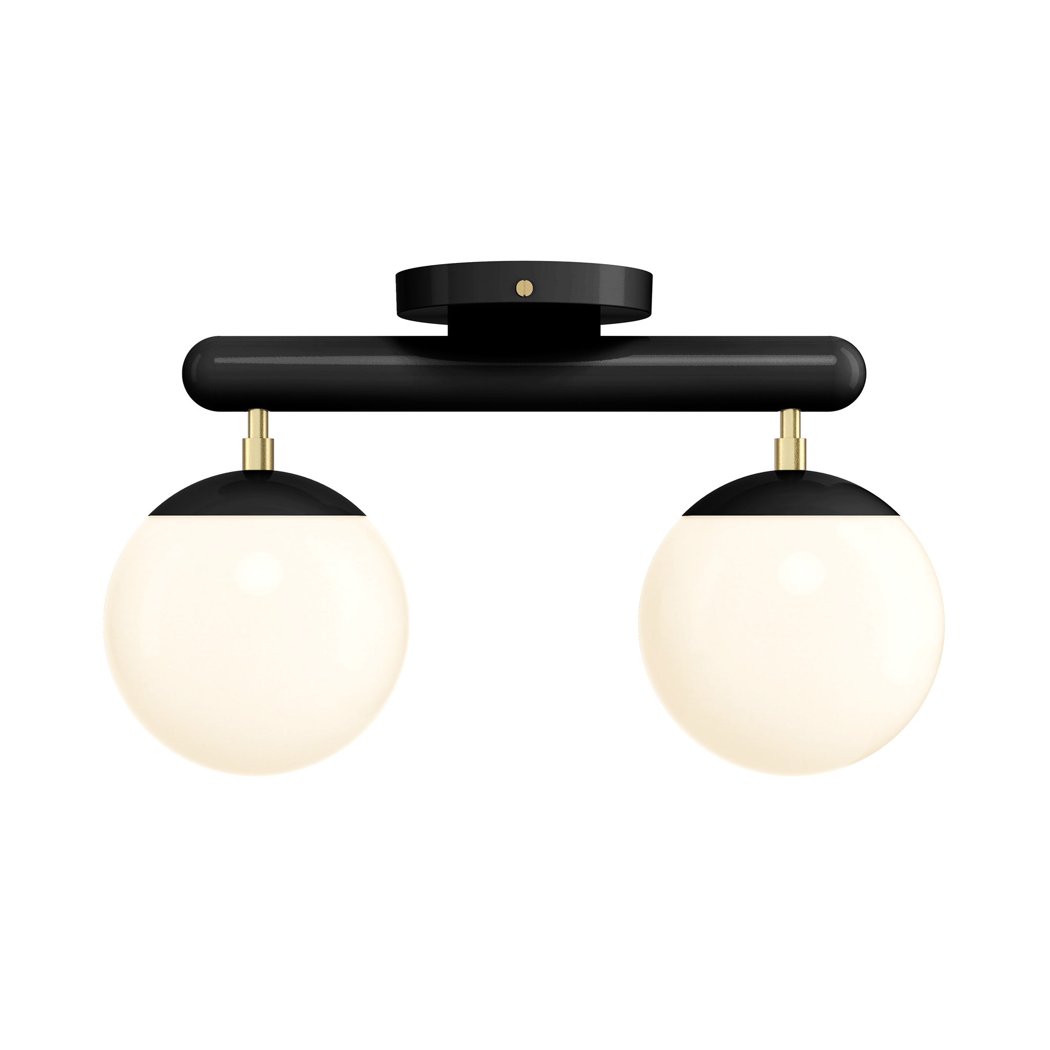 brass black color icon 2 flush mount dutton brown lighting