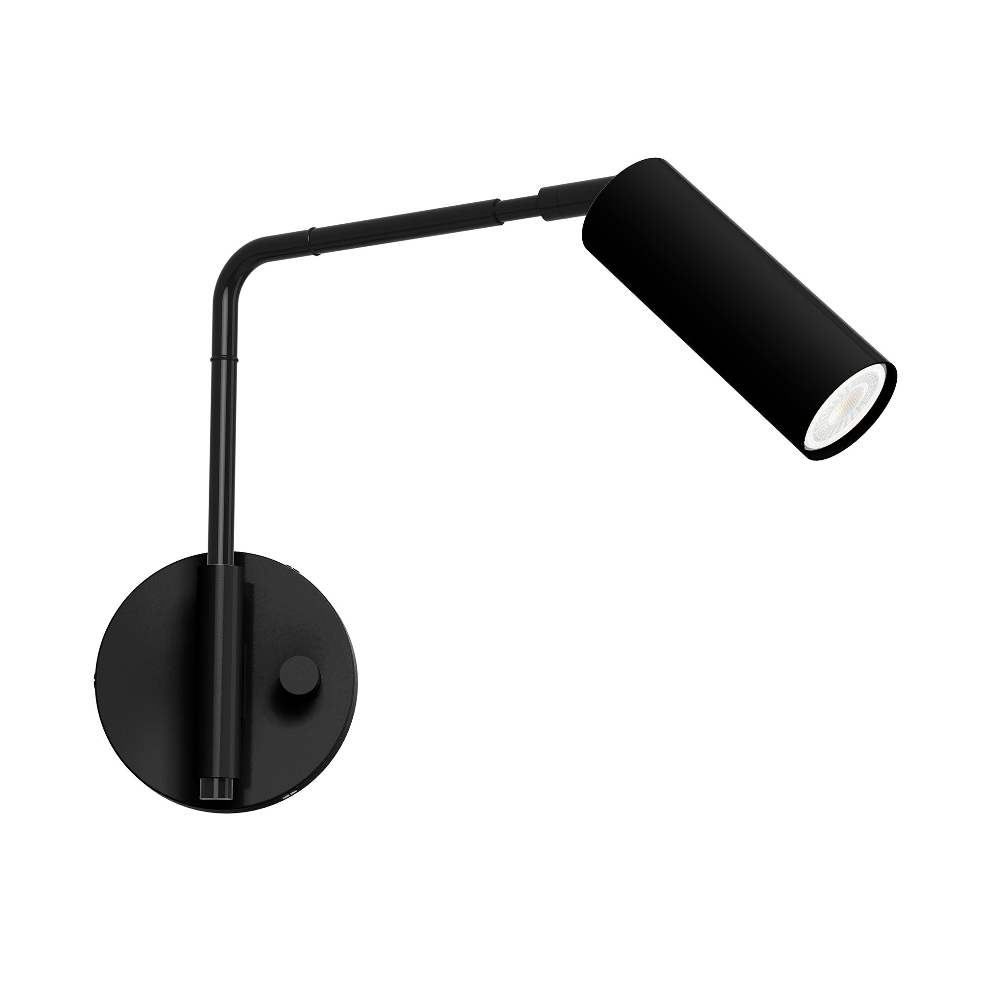 black black color reader swing arm sconce - 9" arm dutton brown lighting