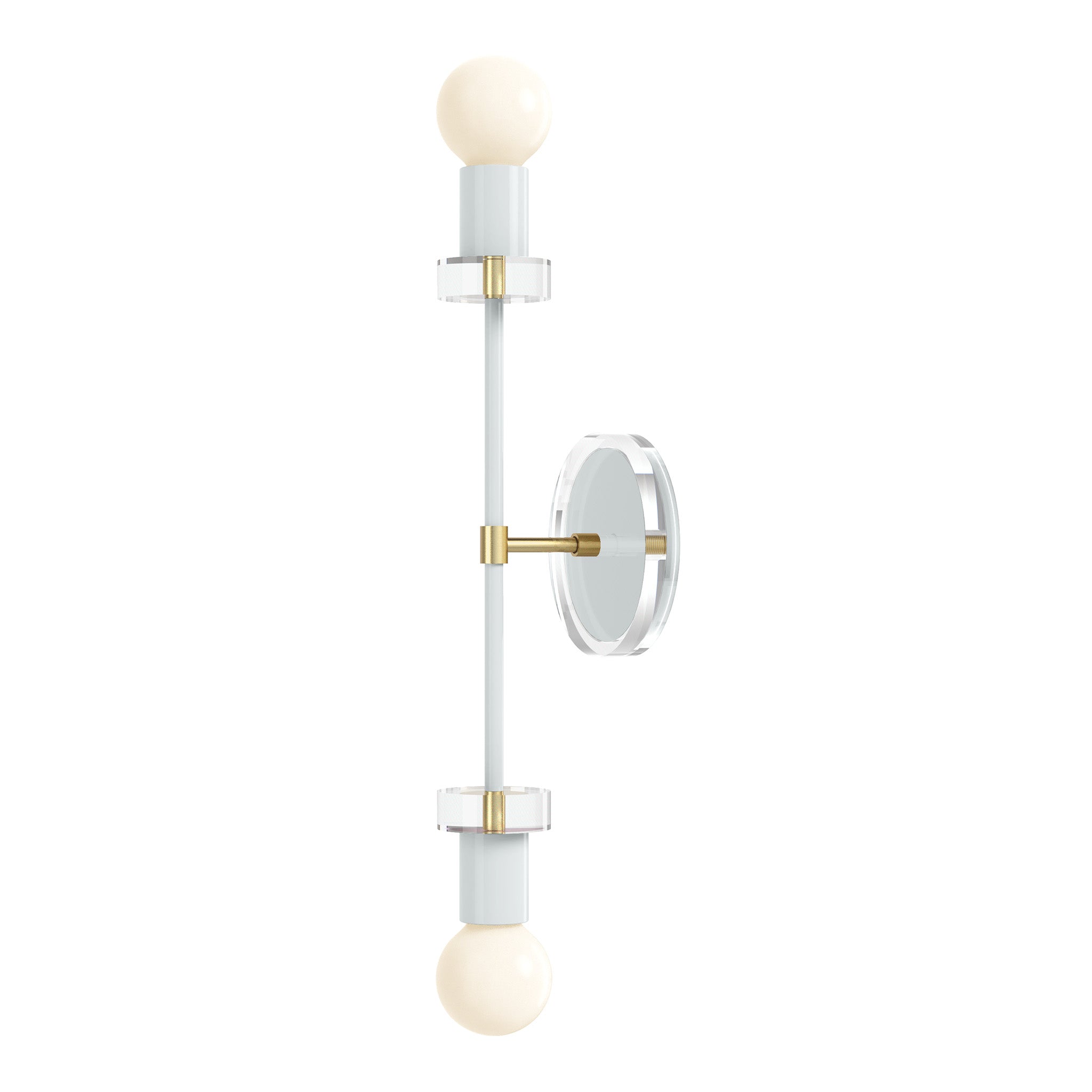 Brass and Chalk Bianca Acrylic Wall Sconce 20" Dutton Brown Lighting