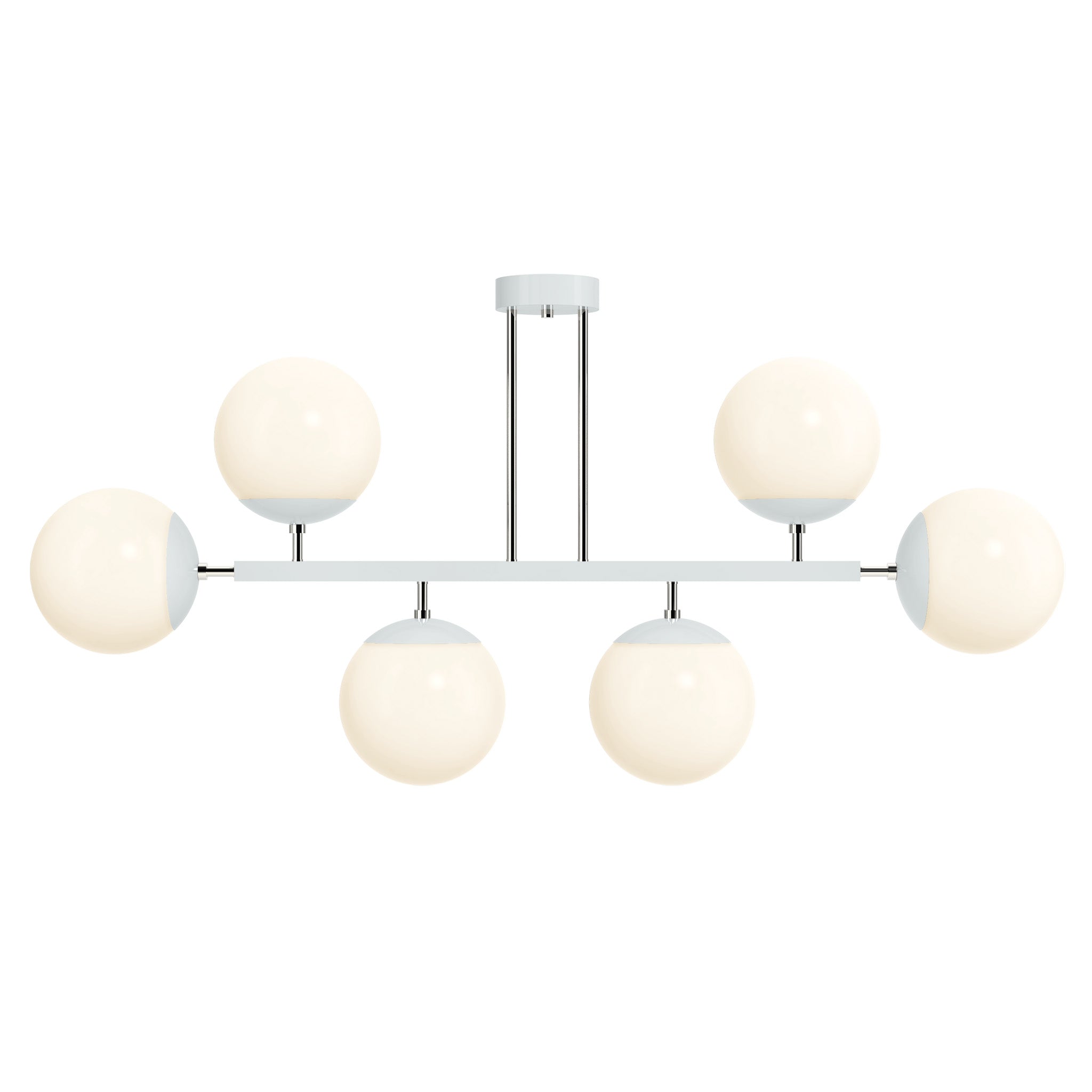 nickel and chalk Color Big Axia Globe Chandelier 50" Dutton Brown lighting