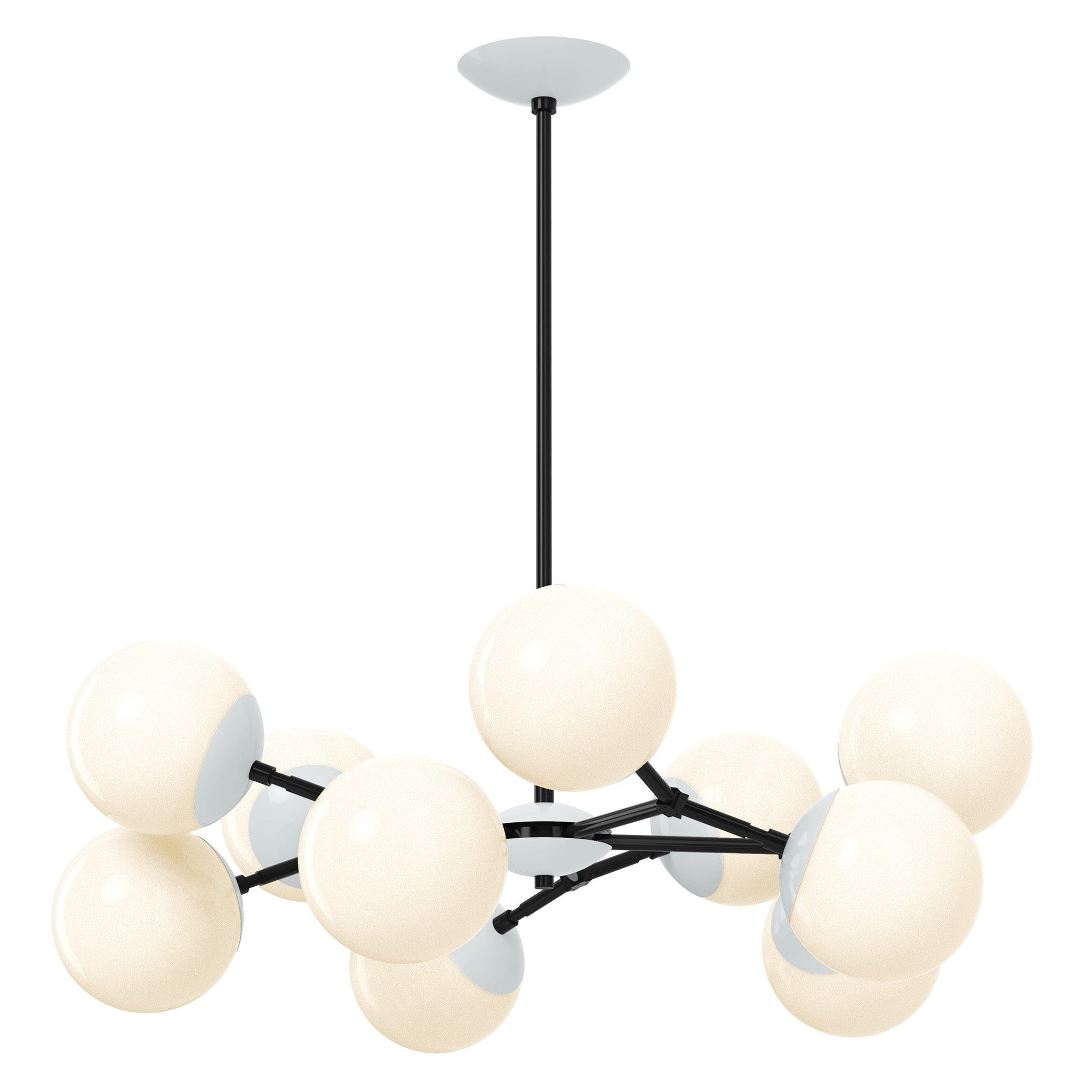 black chalk color crown chandelier 32" dutton brown lighting