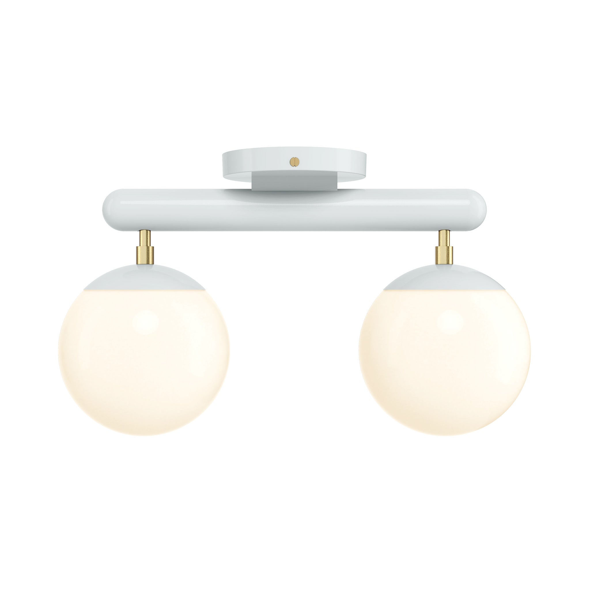 brass chalk color icon 2 flush mount dutton brown lighting