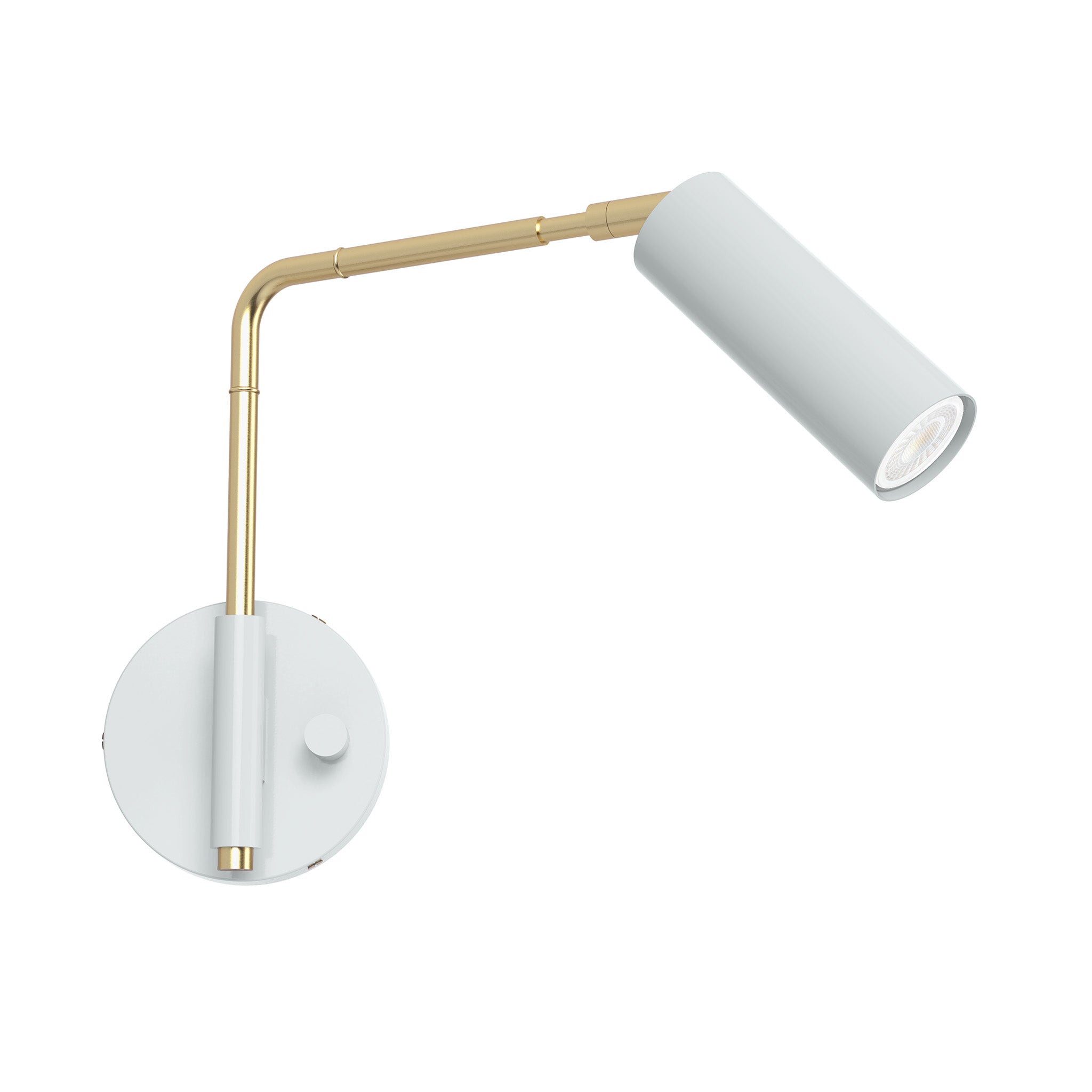 brass chalk color reader swing arm sconce - 9" arm dutton brown lighting