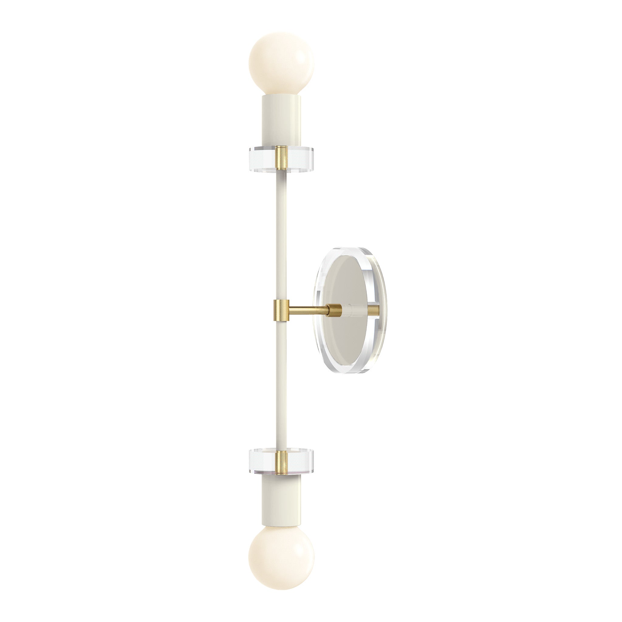 Brass and Bone Bianca Acrylic Wall Sconce 20" Dutton Brown Lighting