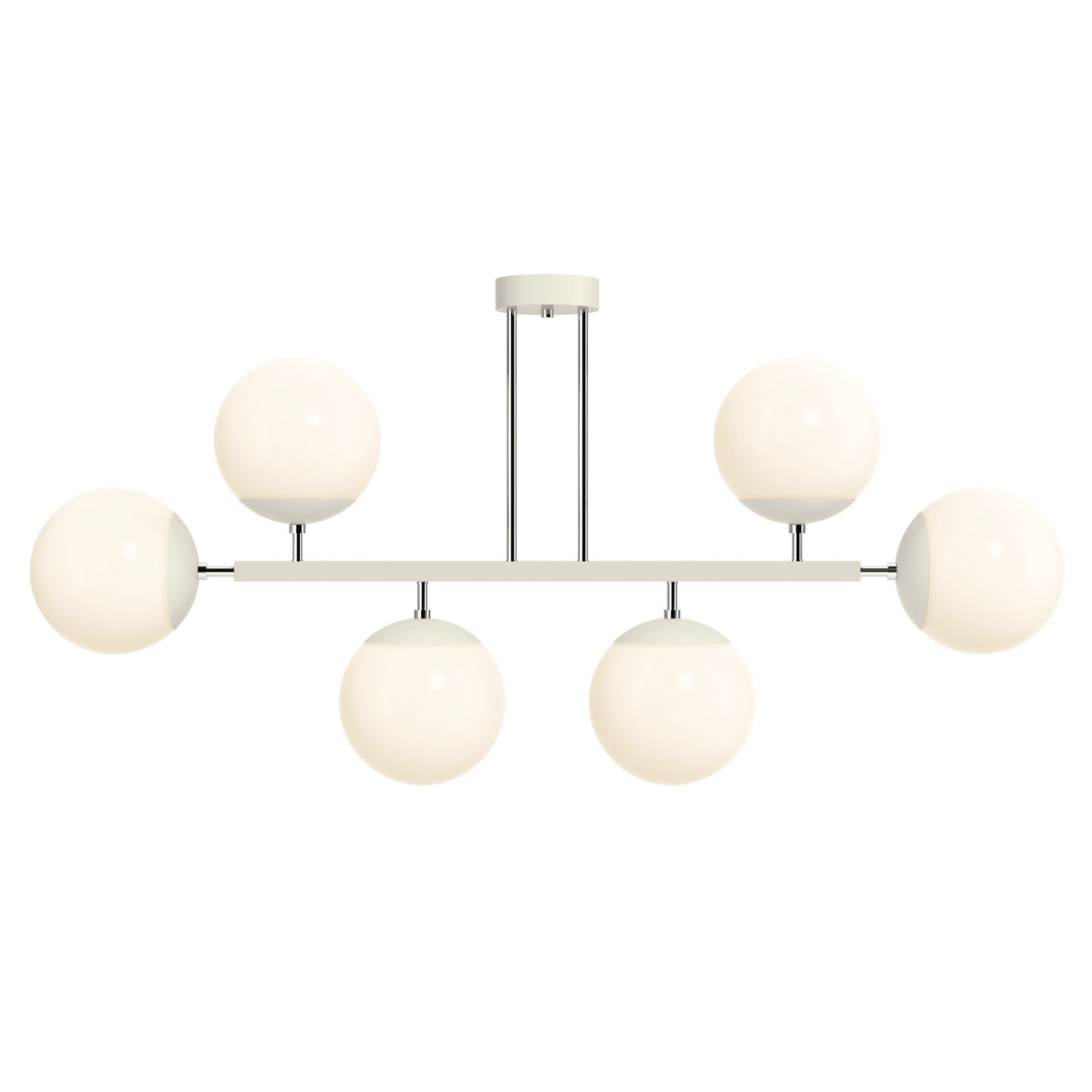 nickel and bone Color Big Axia Globe Chandelier 50" Dutton Brown lighting