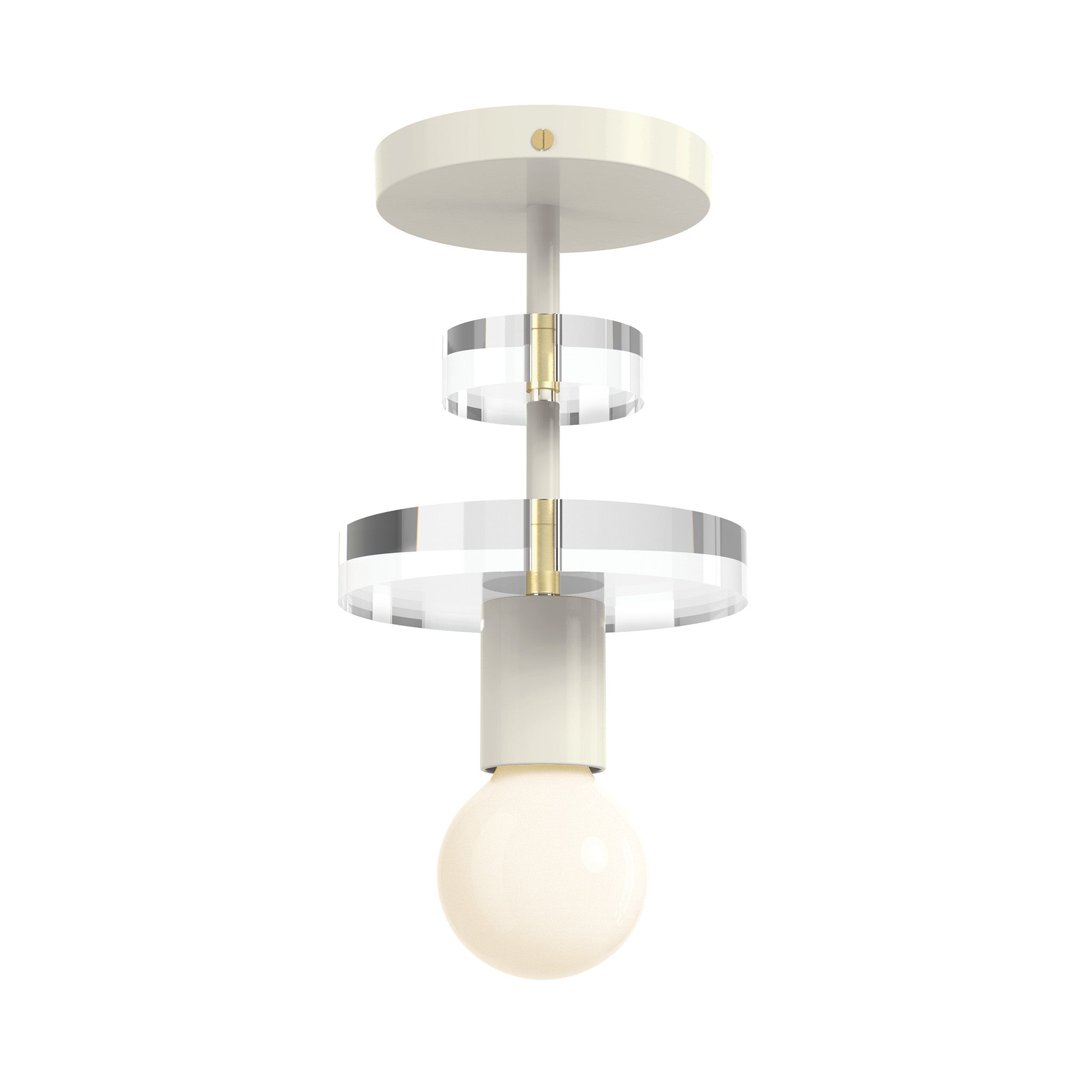 brass bone color bling flush mount dutton brown lighting