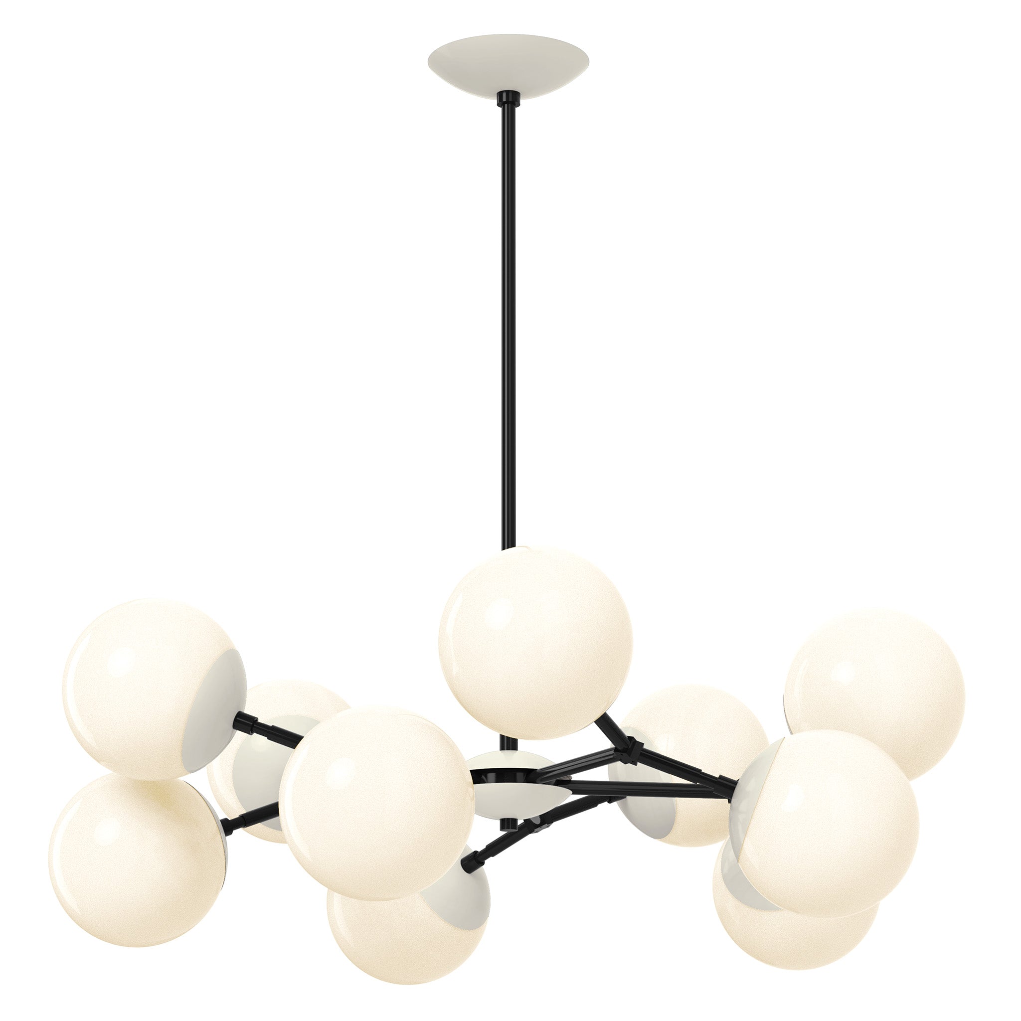 black bone color crown chandelier 32" dutton brown lighting