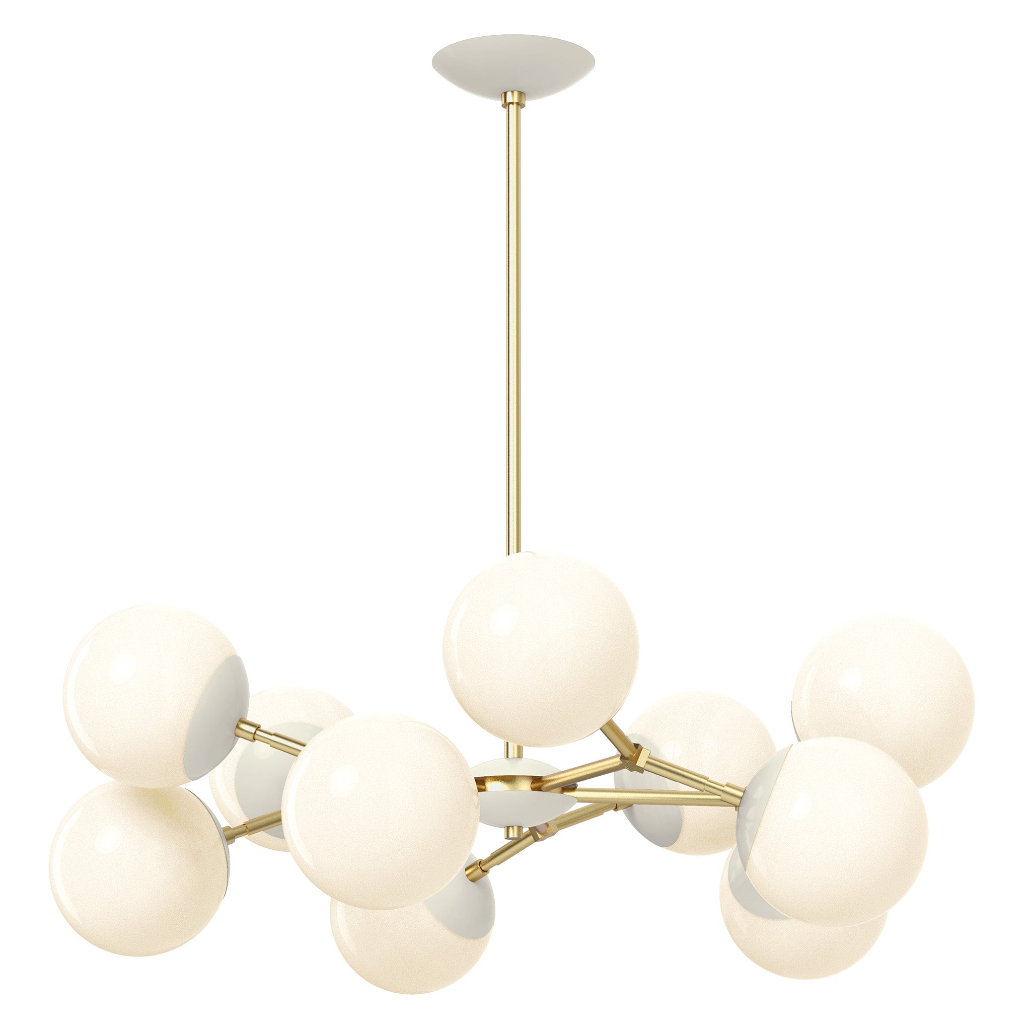 brass bone color crown chandelier 32" dutton brown lighting