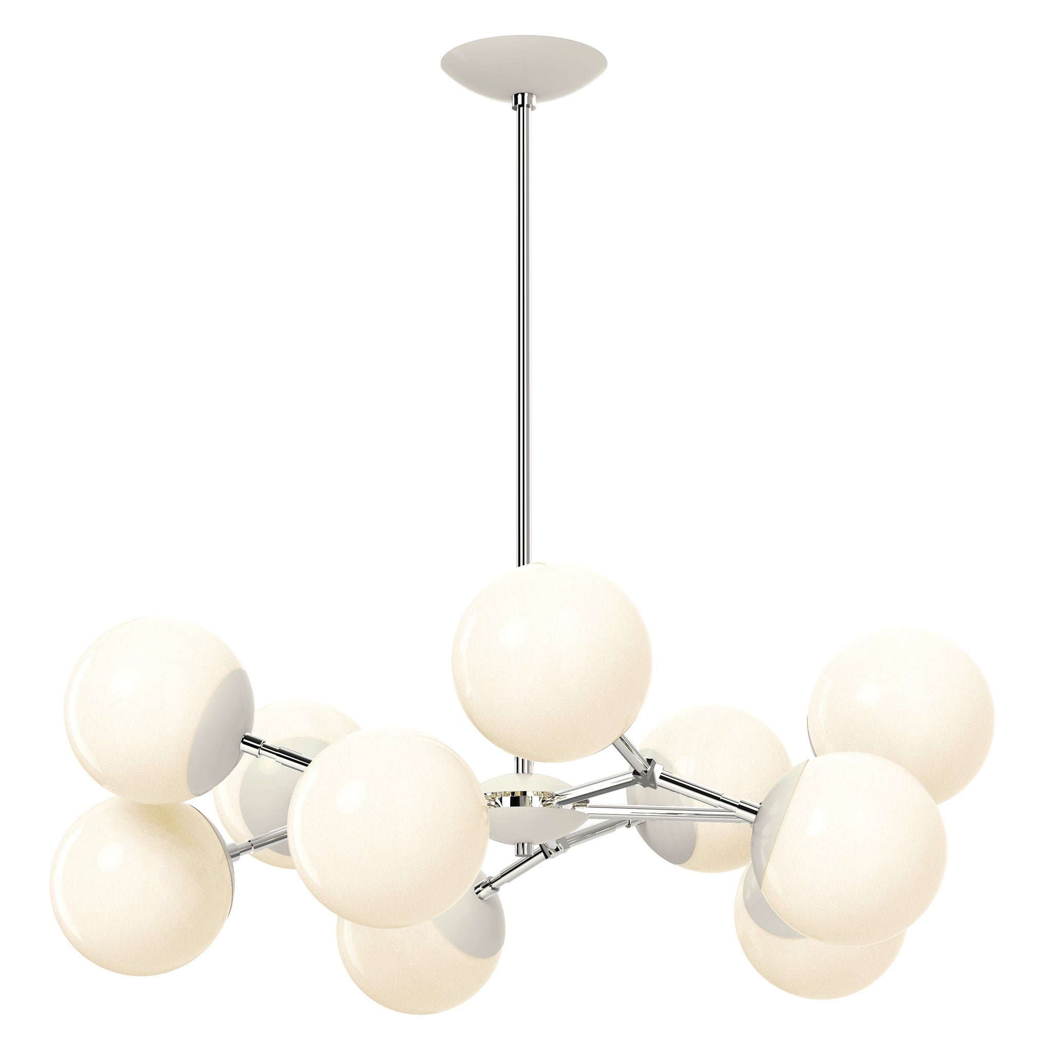 nickel bone color crown chandelier 32" dutton brown lighting