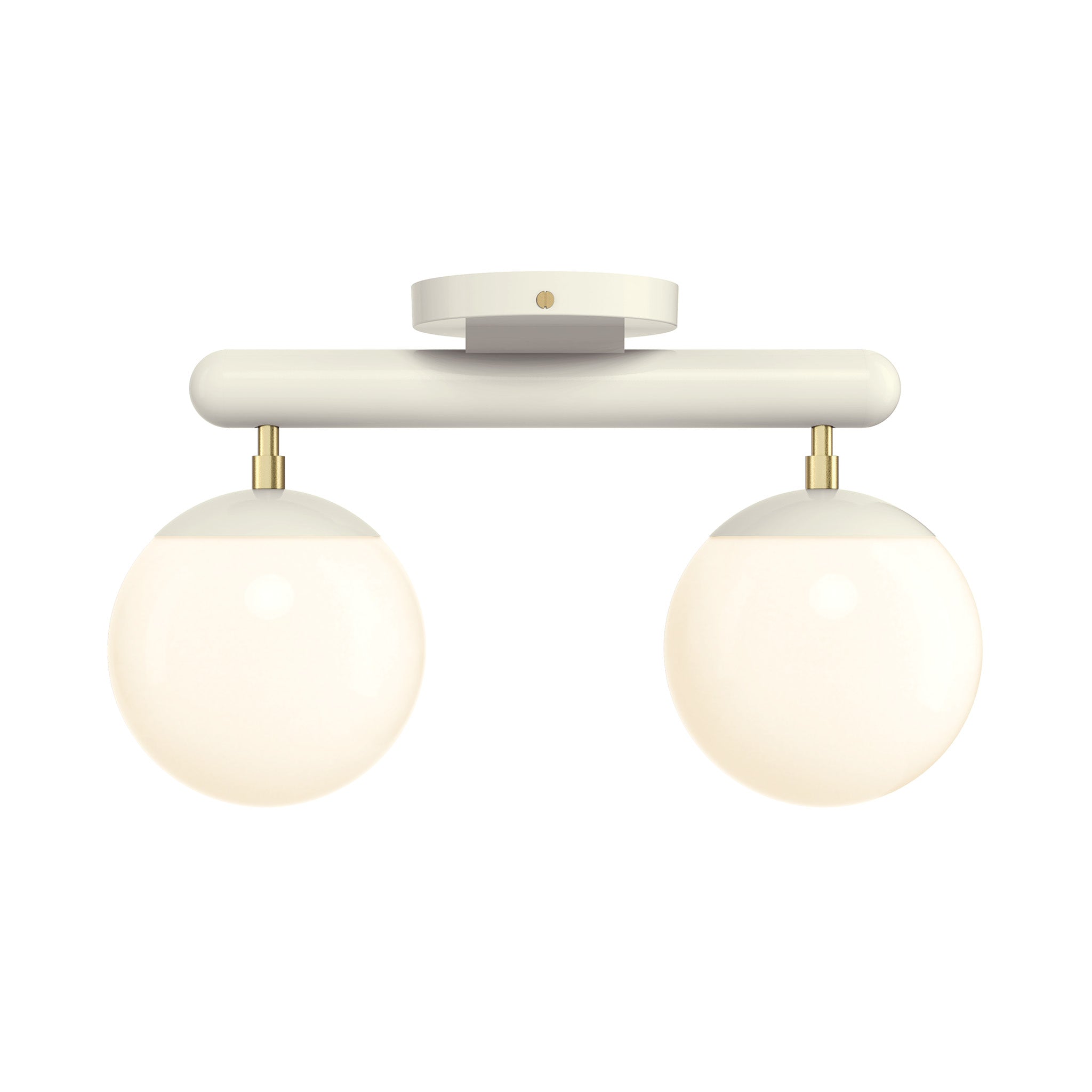 brass bone color icon 2 flush mount dutton brown lighting