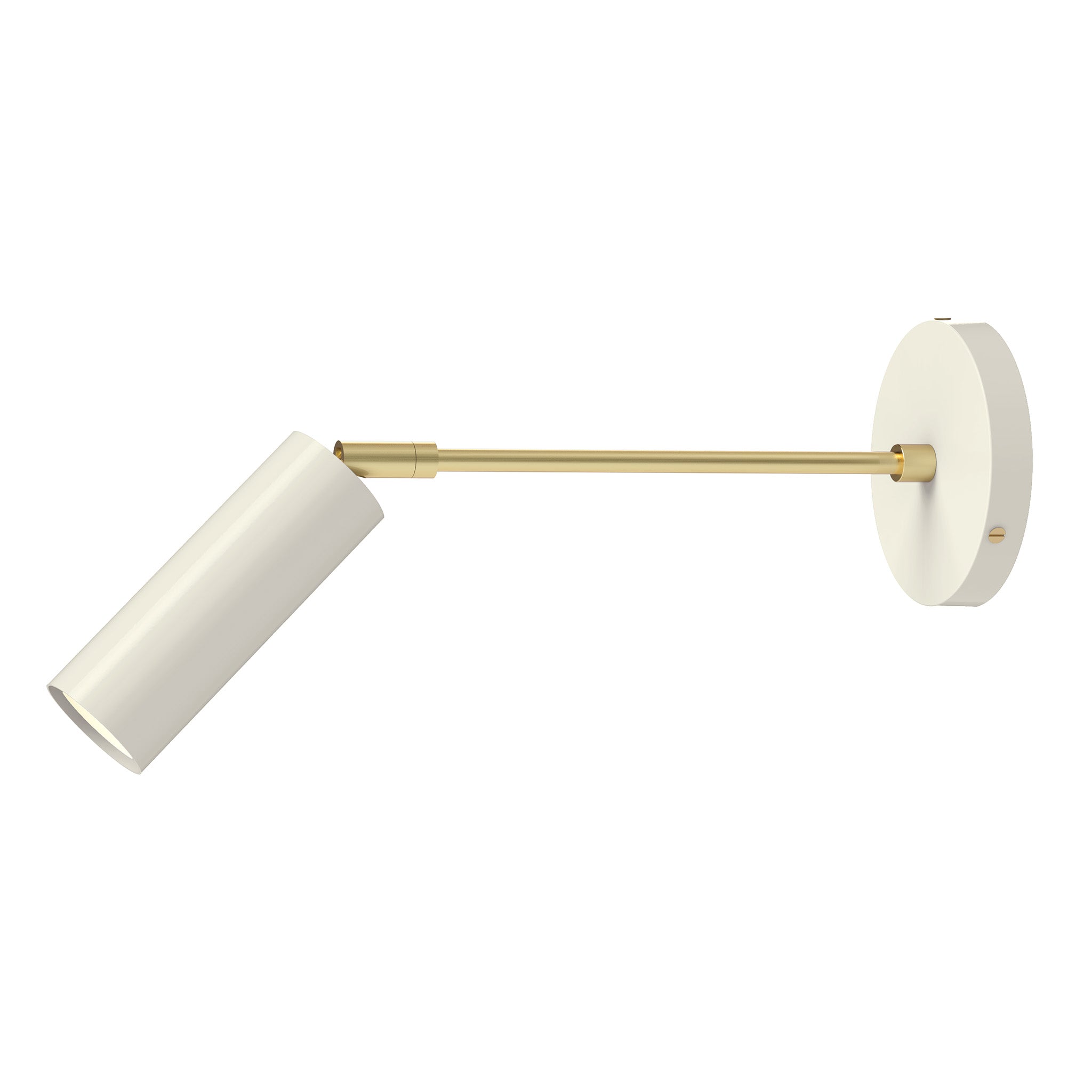 Brass and bone color Reader sconce 10" arm Dutton Brown lighting