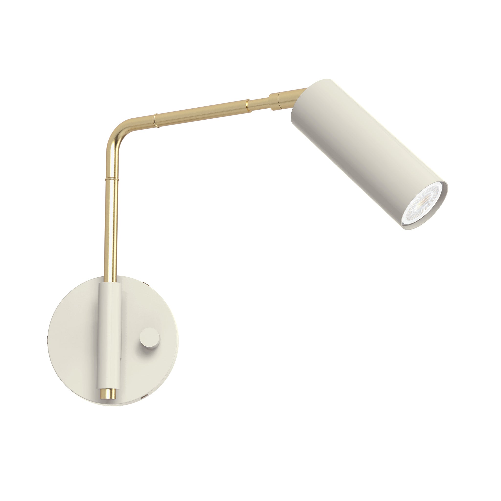 brass bone color reader swing arm sconce - 9" arm dutton brown lighting